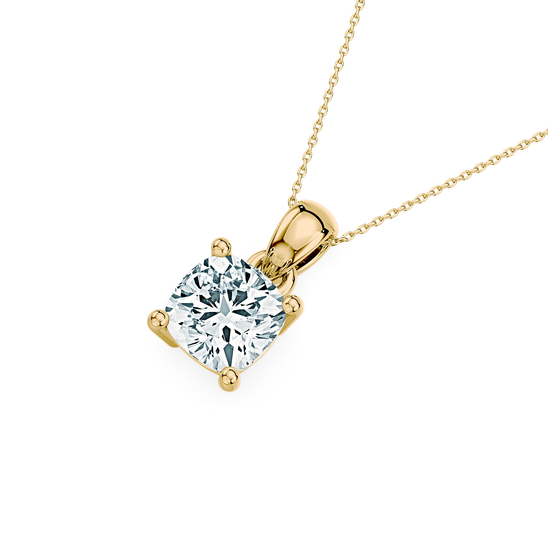 (Royal Asscher Cushion - Yellow)