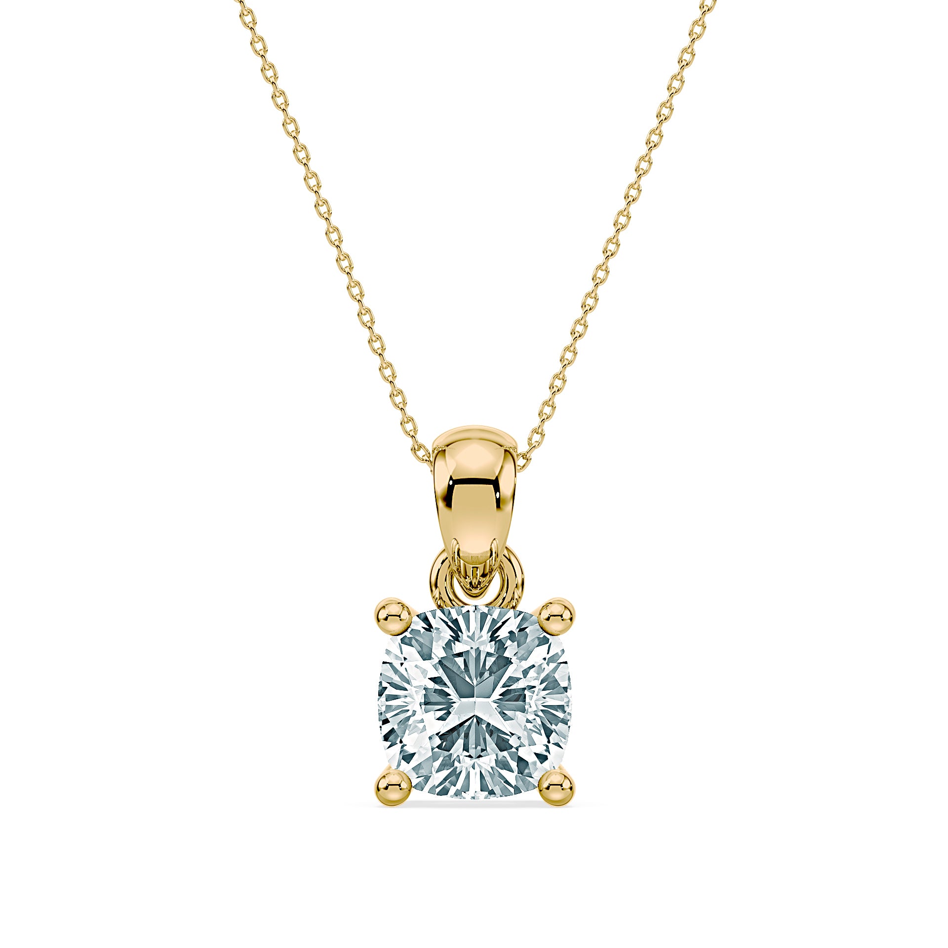 (Royal Asscher Cushion - Yellow)
