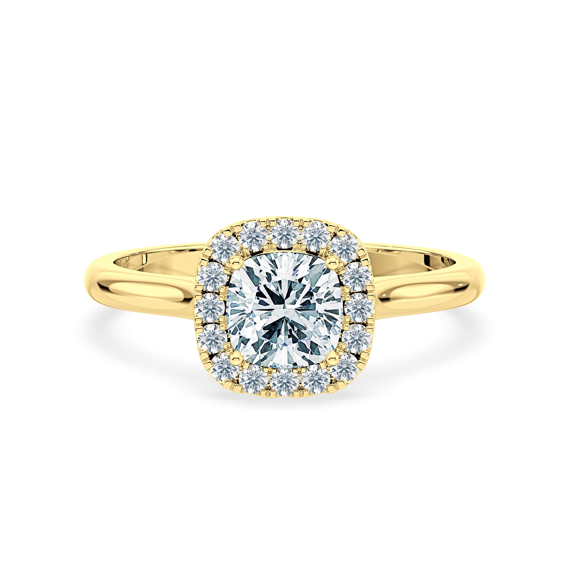 (Royal Asscher Cushion - Yellow)