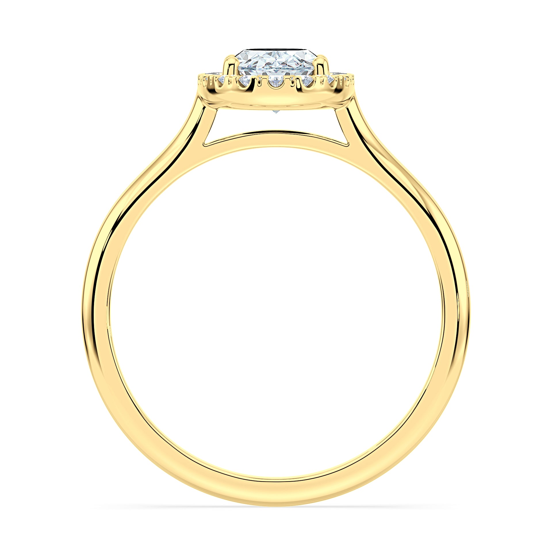 (Royal Asscher Oval - Yellow)