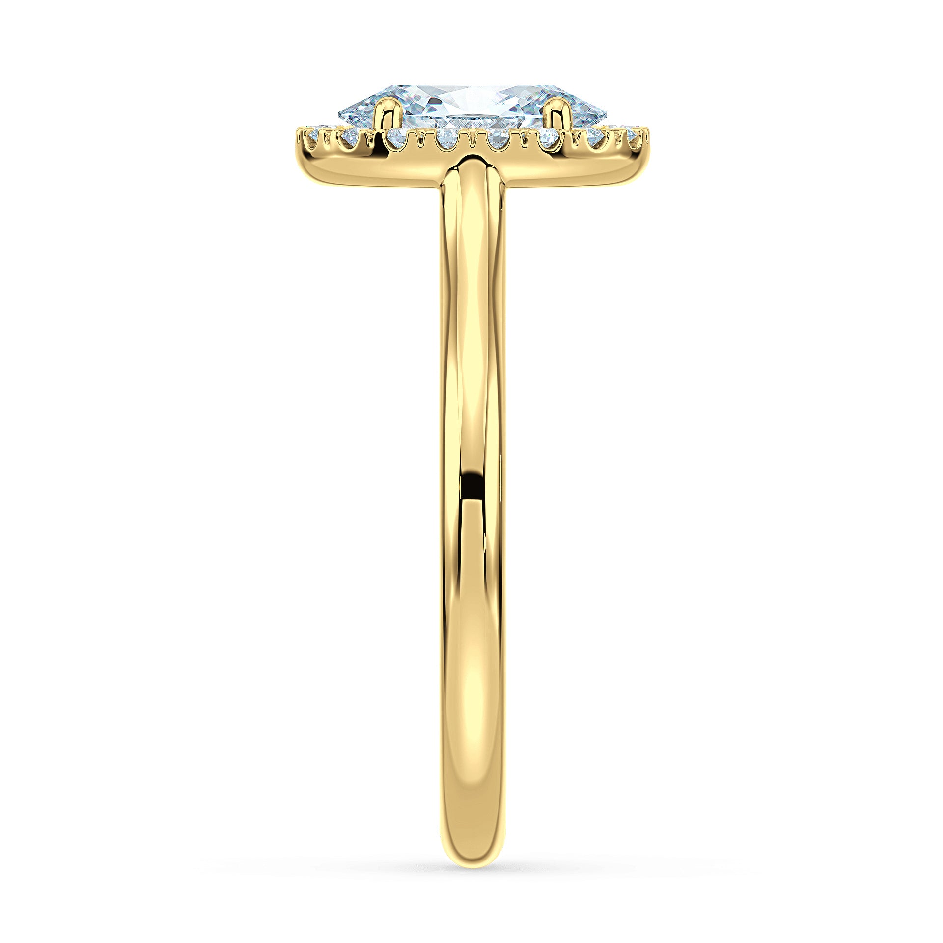 (Royal Asscher Oval - Yellow)