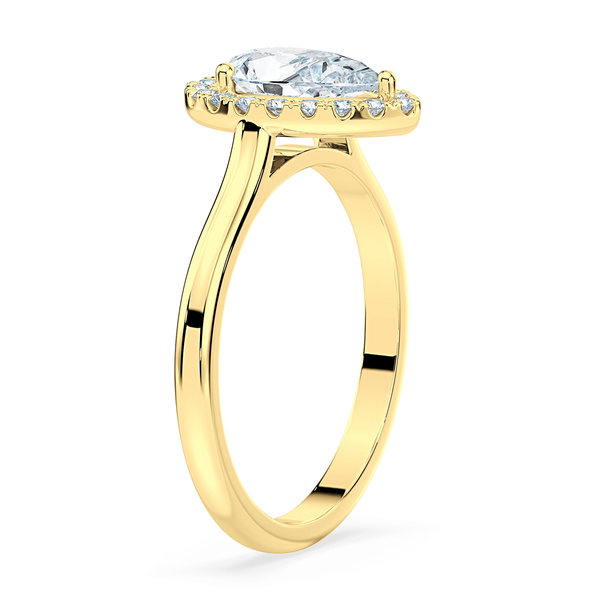 (Royal Asscher Pear - Yellow)