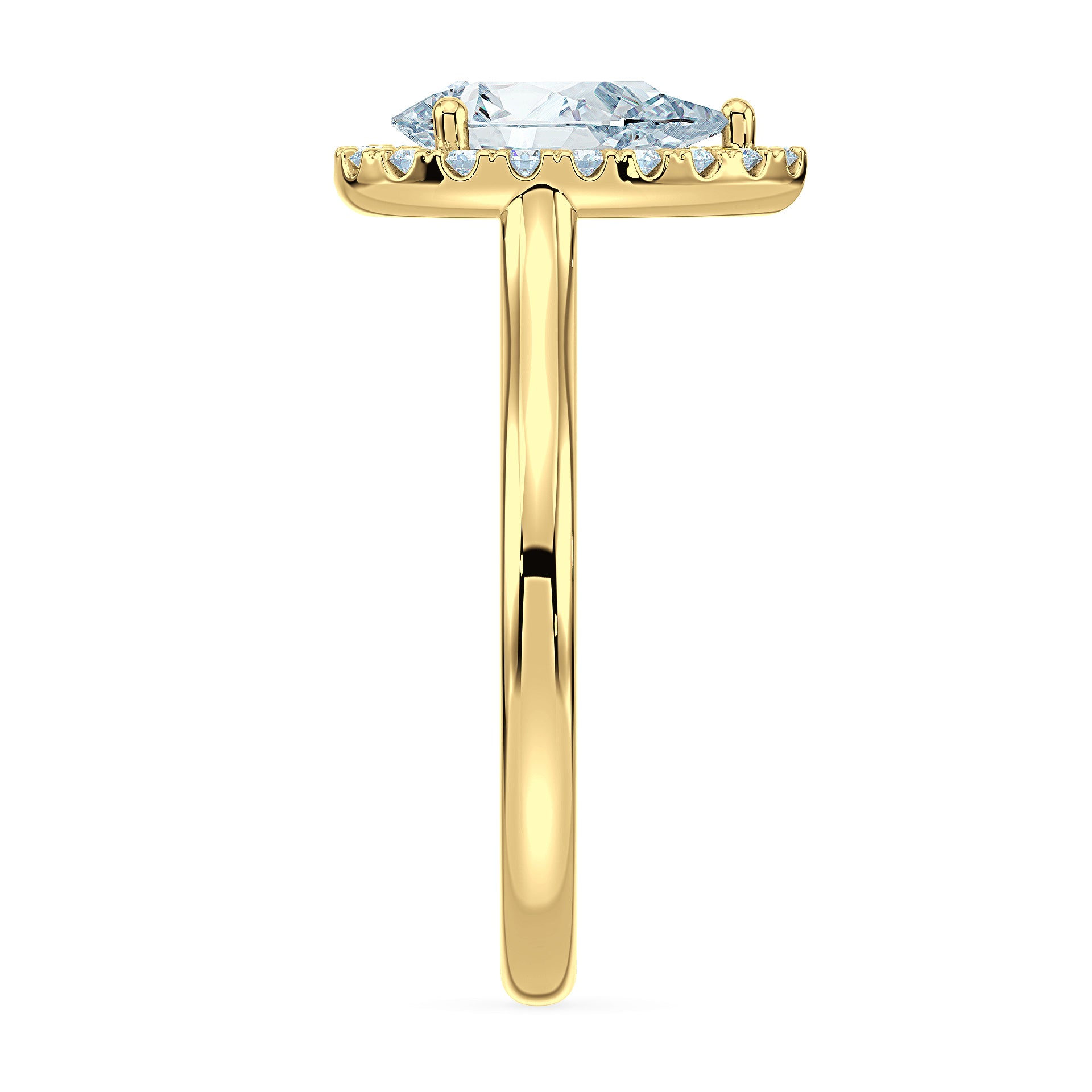(Royal Asscher Pear - Yellow)