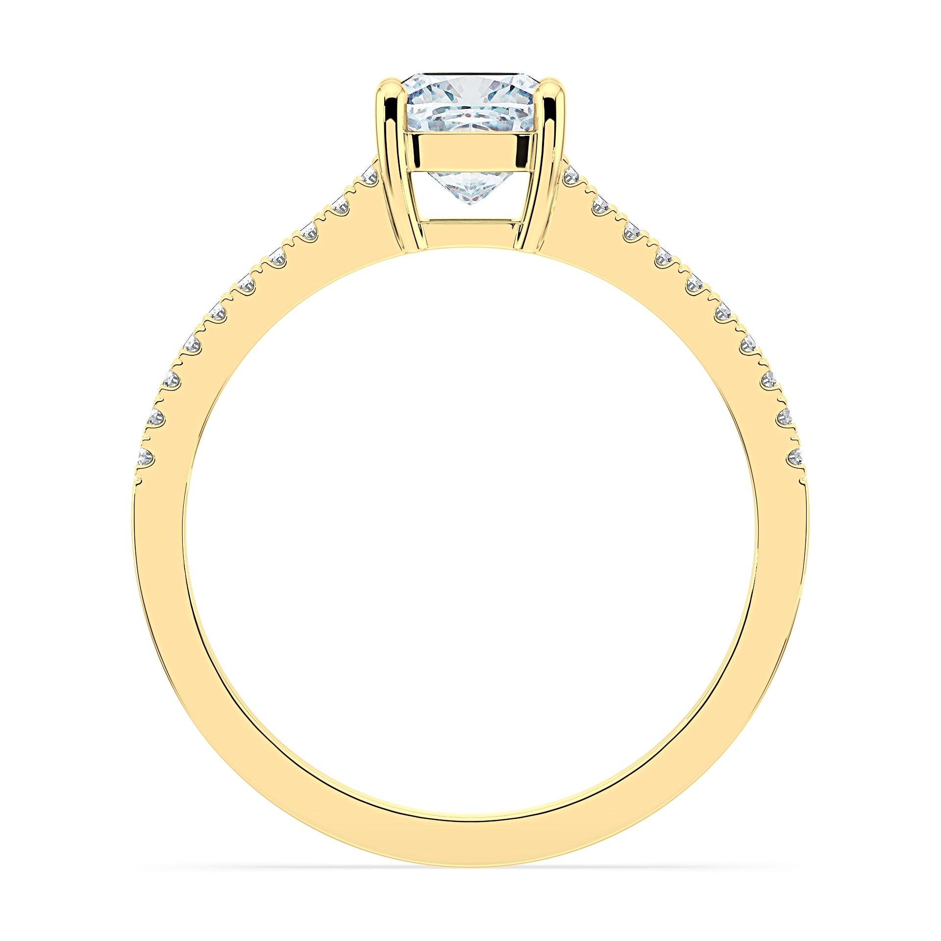 (Royal Asscher Cushion - Yellow)