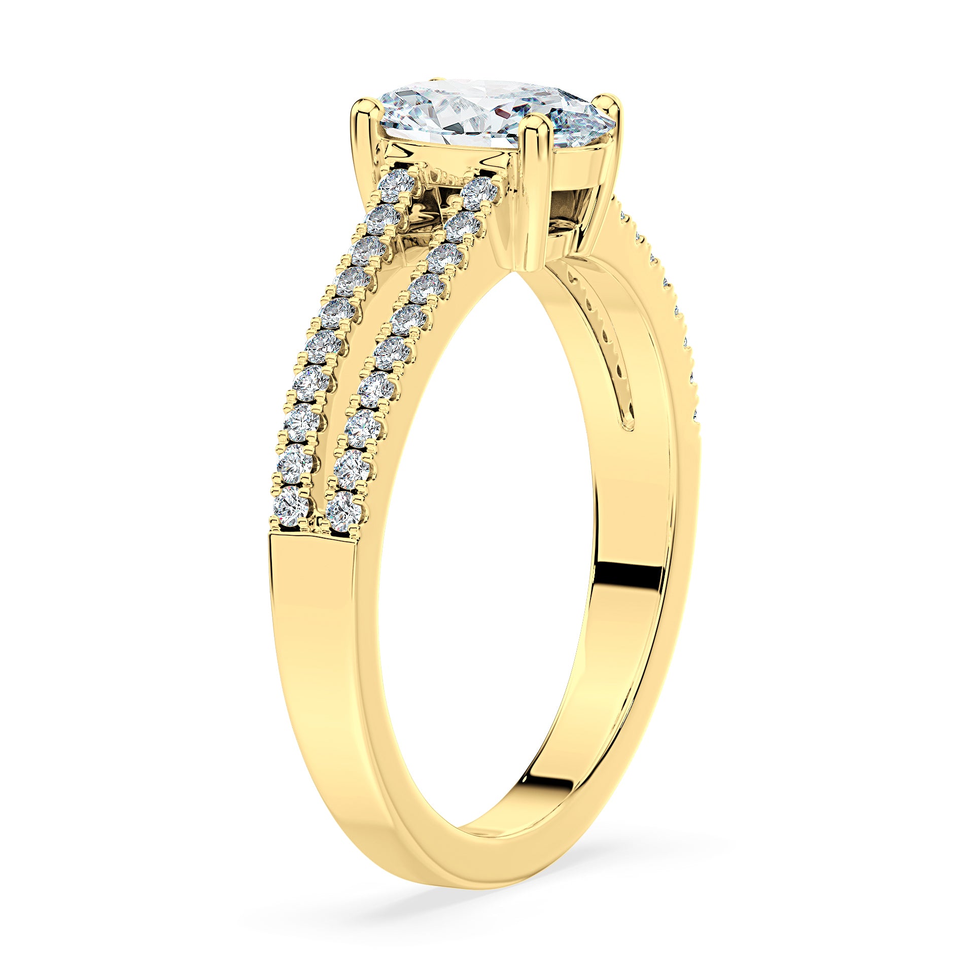 (Royal Asscher Oval - Yellow)