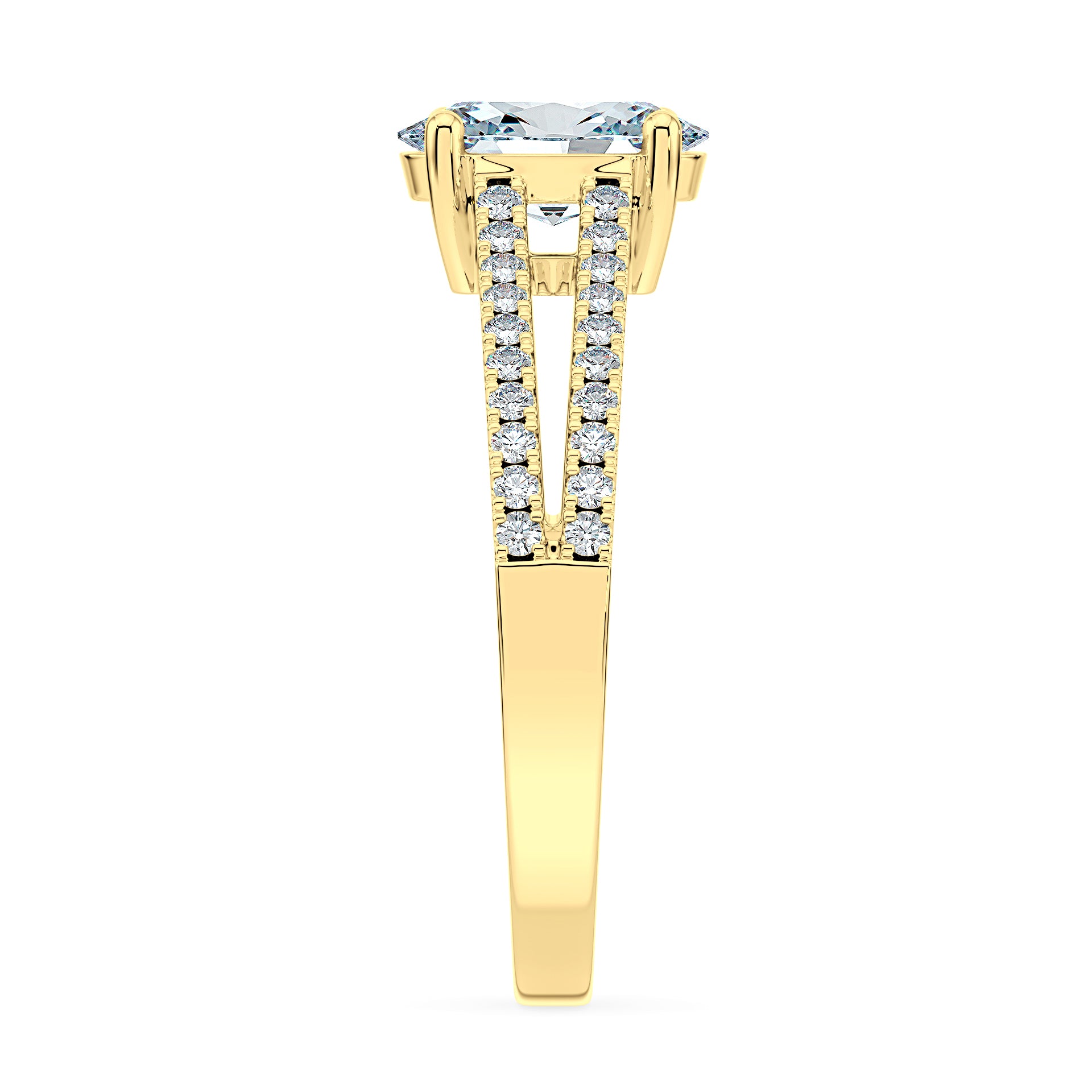 (Royal Asscher Oval - Yellow)