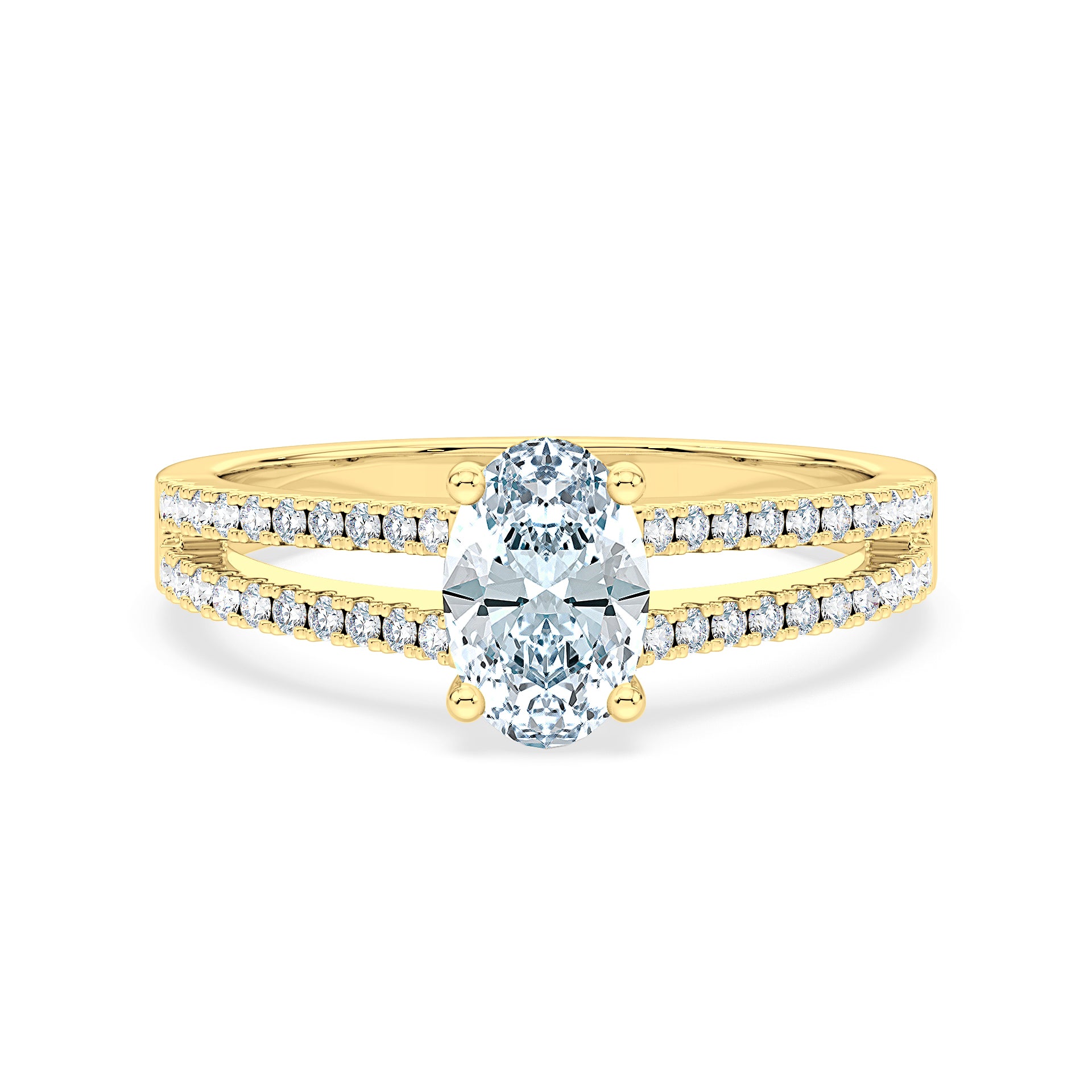 (Royal Asscher Oval - Yellow)