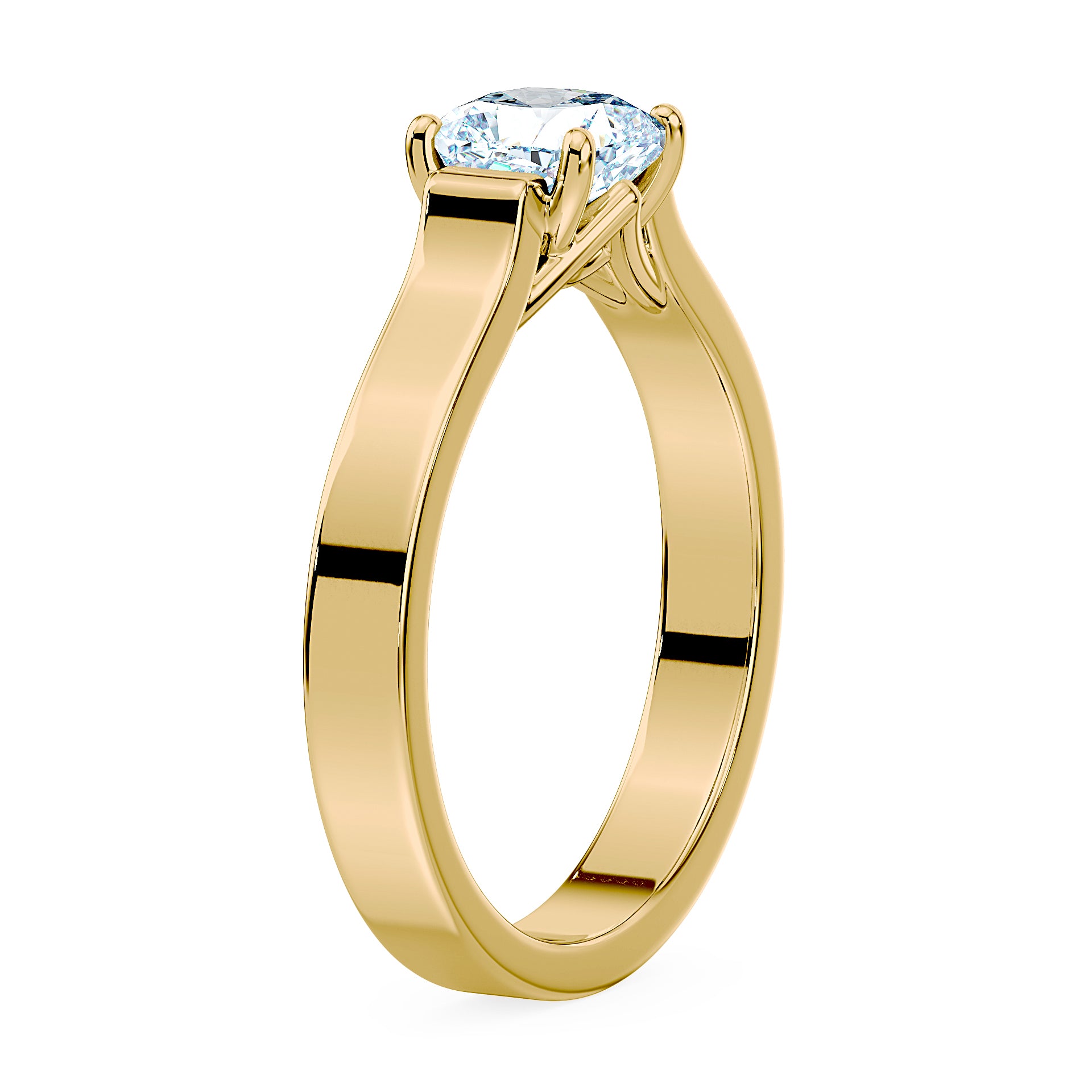(Royal Asscher Cushion - Yellow)