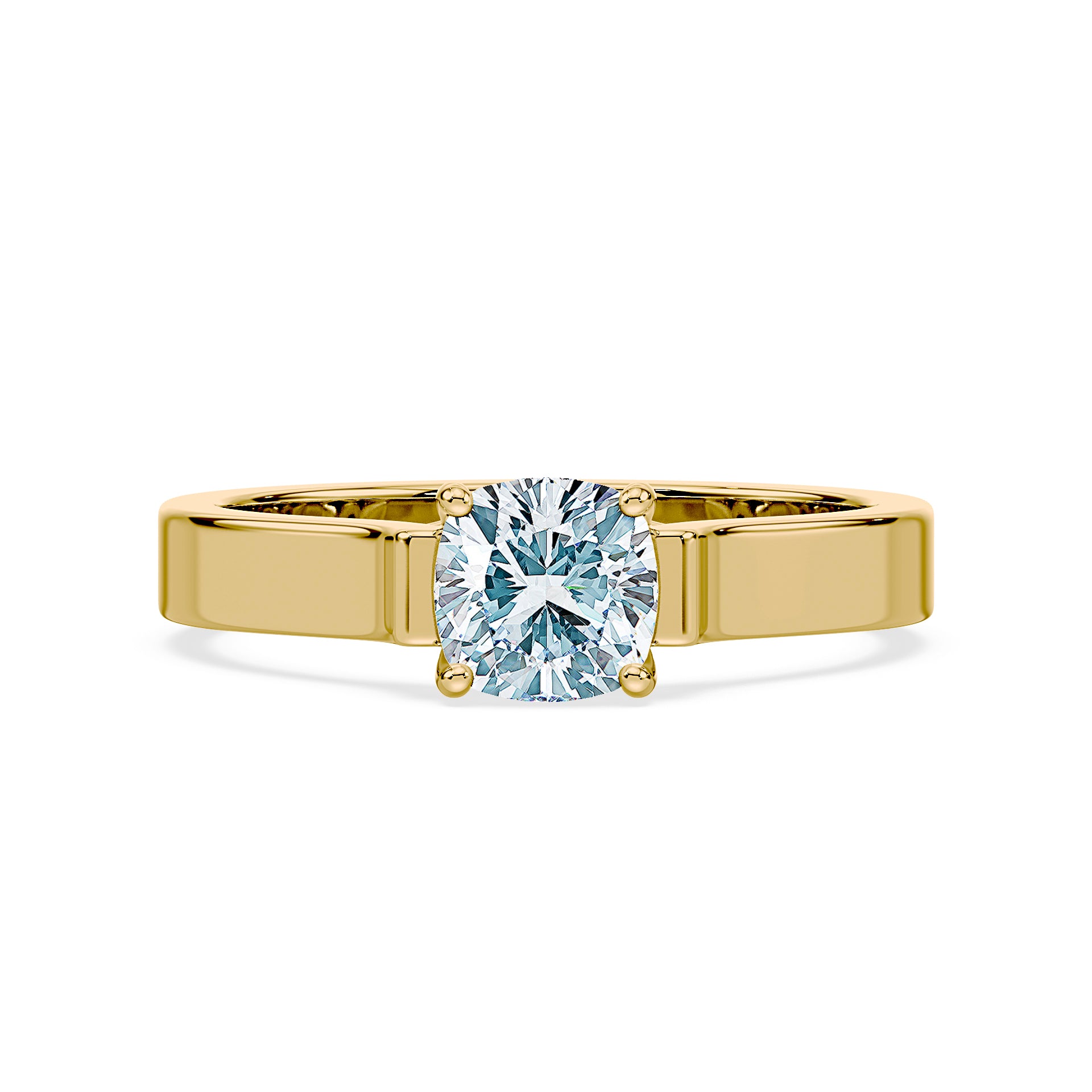 (Royal Asscher Cushion - Yellow)