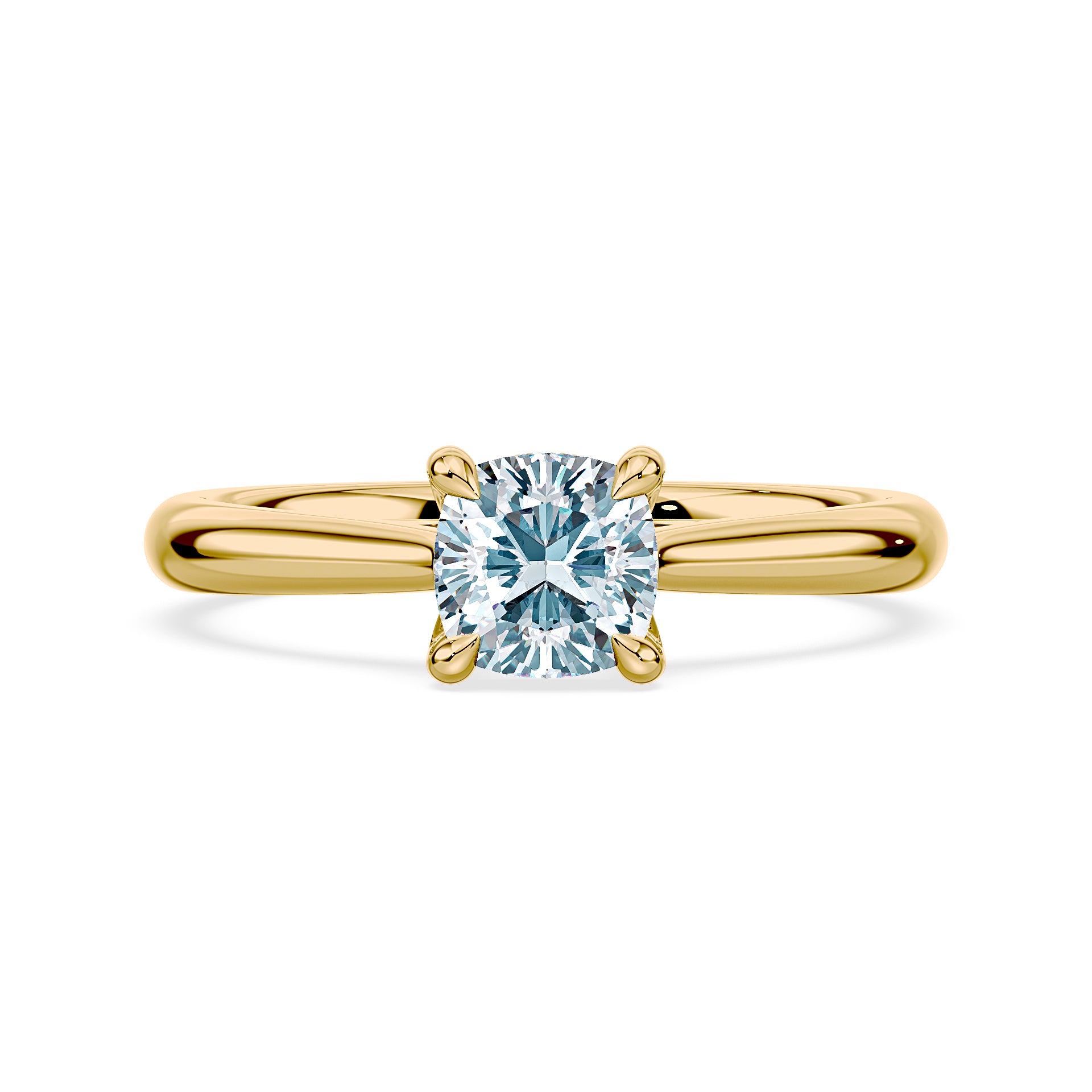 (Royal Asscher Cushion - Yellow)