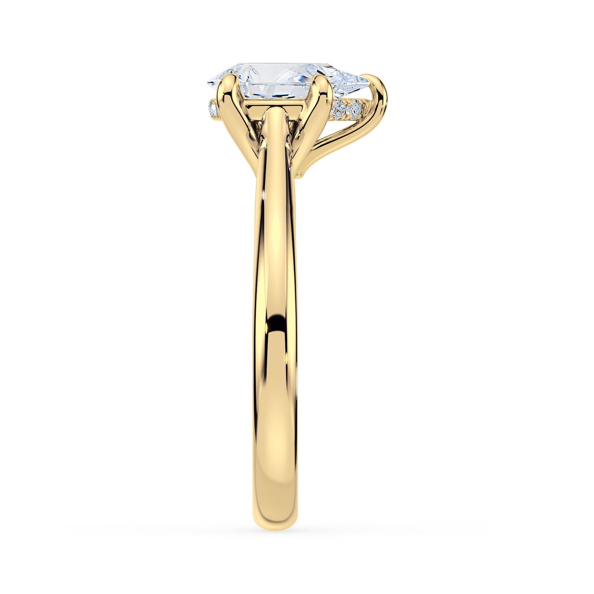 (Royal Asscher Pear - Yellow)