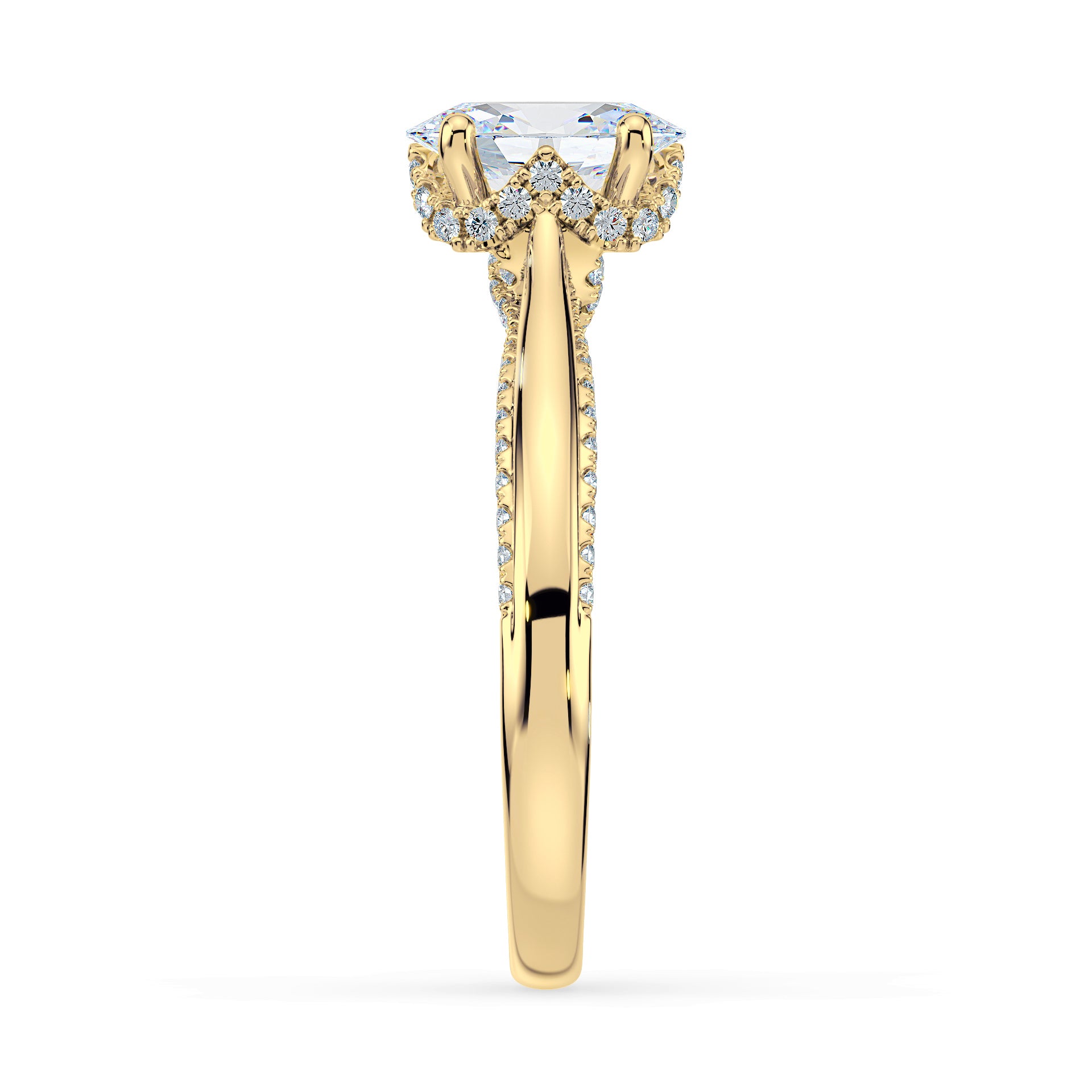 (Royal Asscher Oval - Yellow)