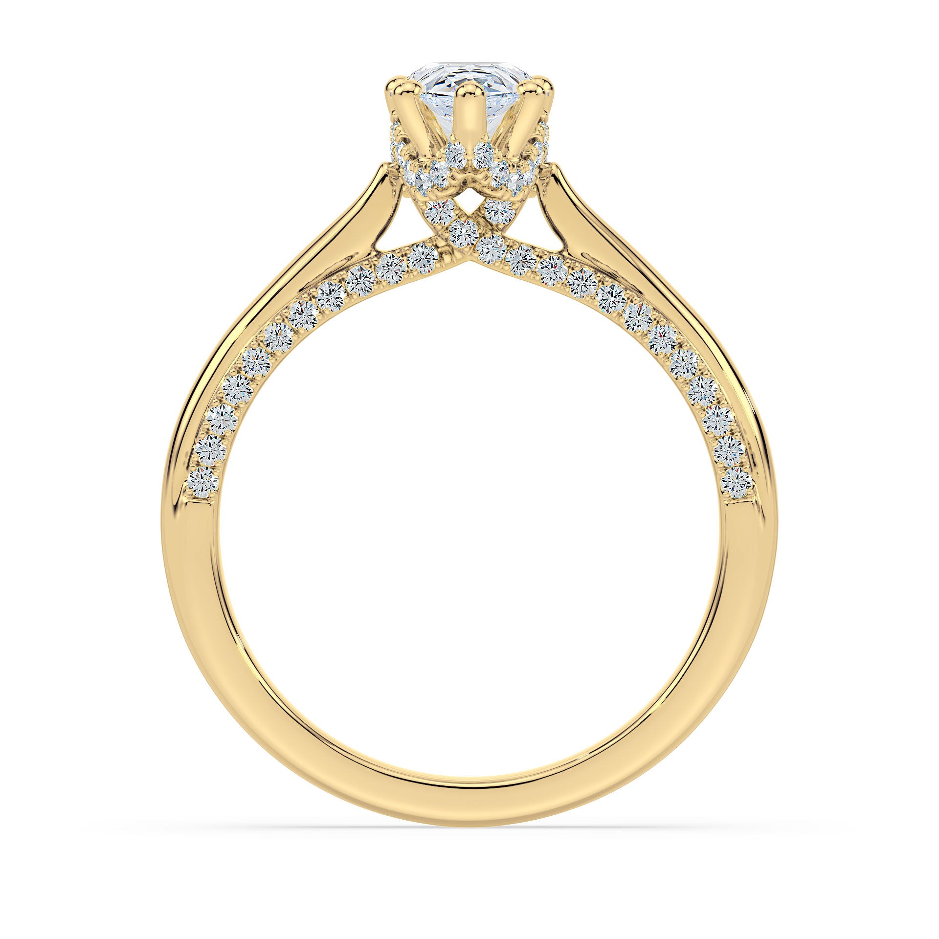 (Royal Asscher Pear - Yellow)