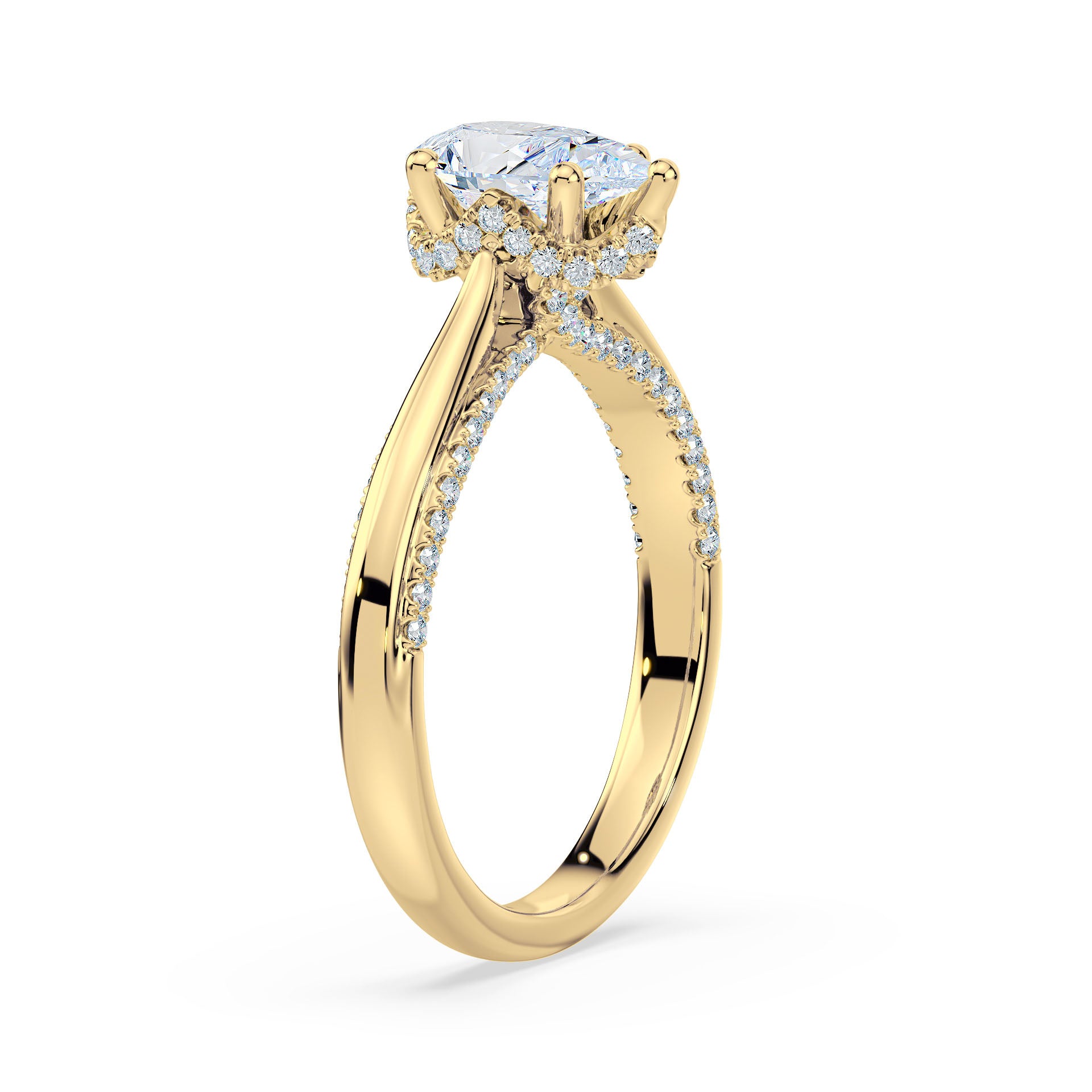 (Royal Asscher Pear - Yellow)