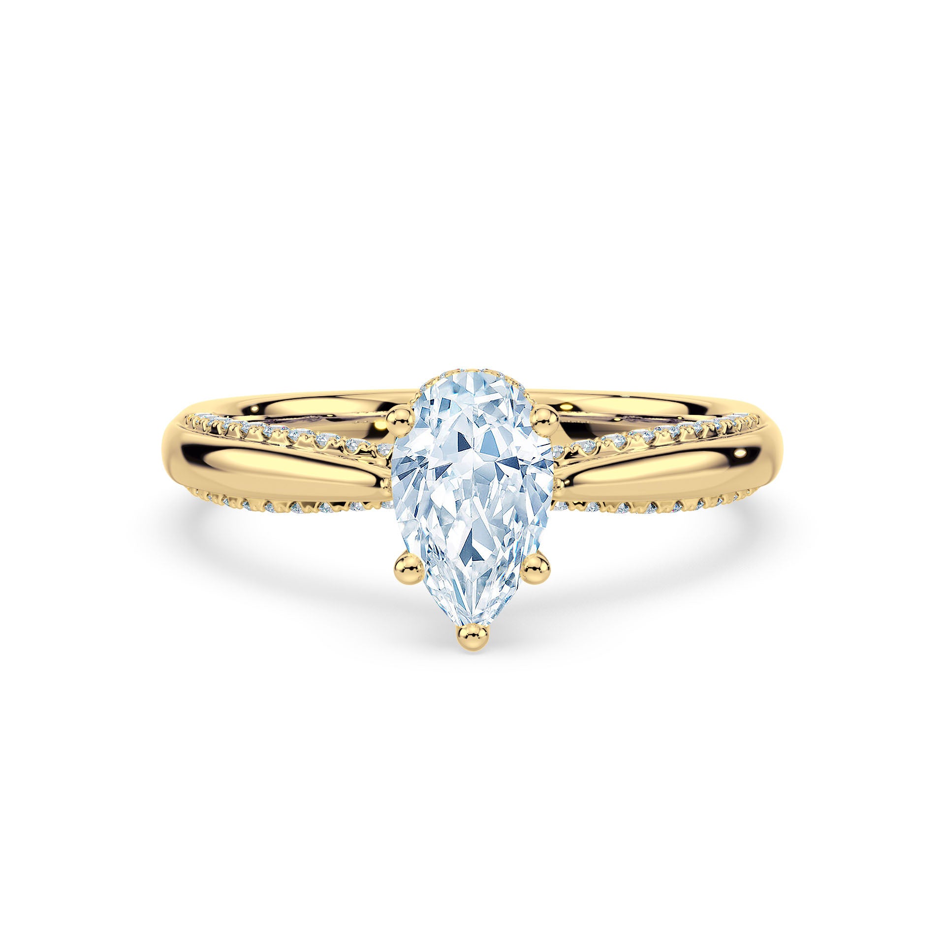 (Royal Asscher Pear - Yellow)