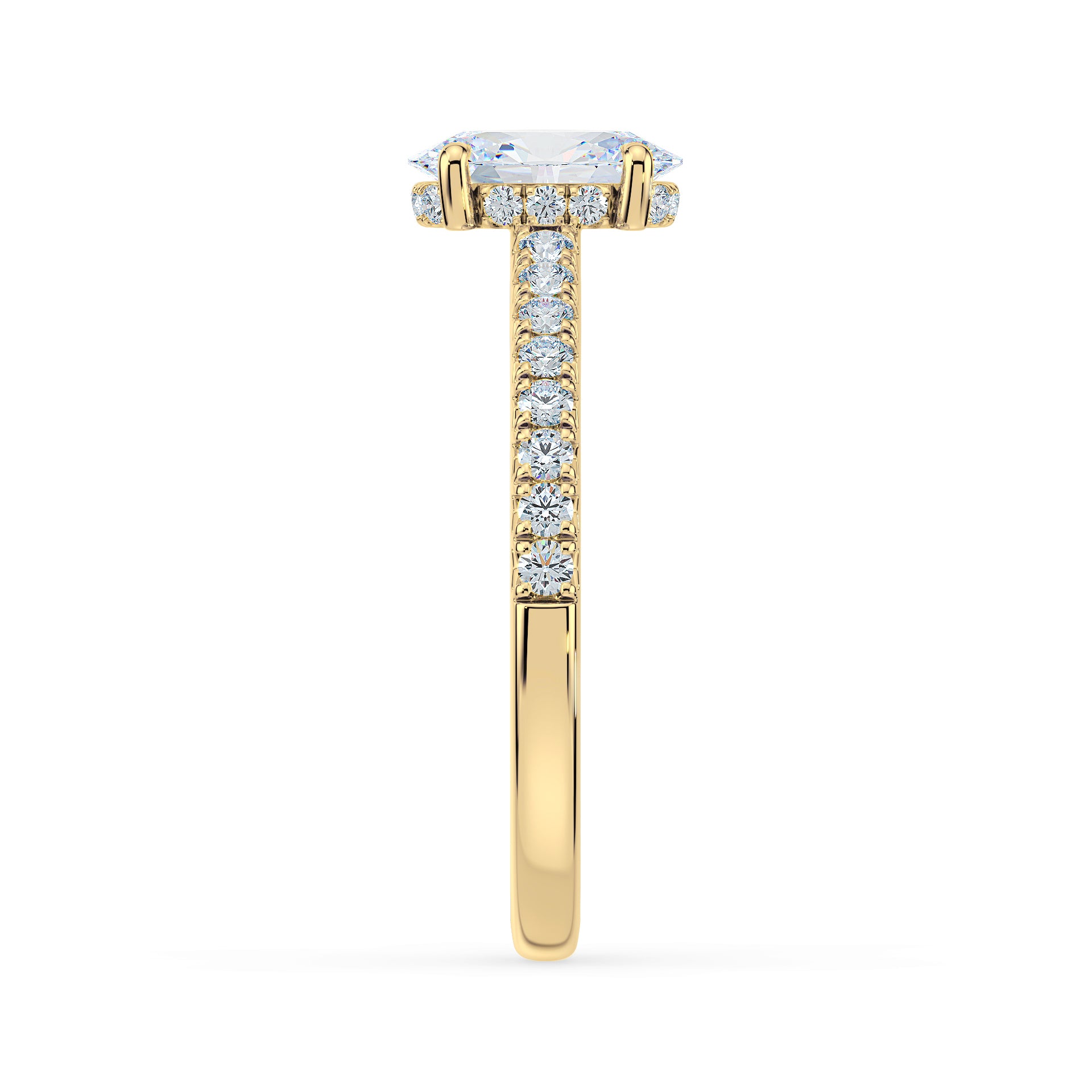 (Royal Asscher Oval - Yellow)