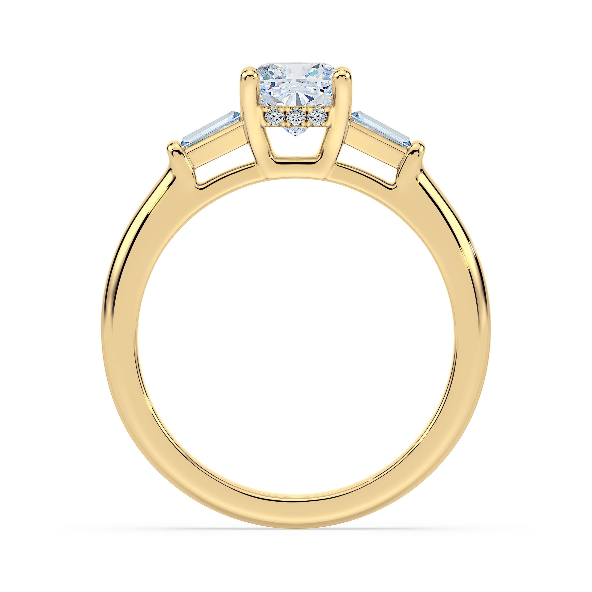 (Royal Asscher Cushion - Yellow)