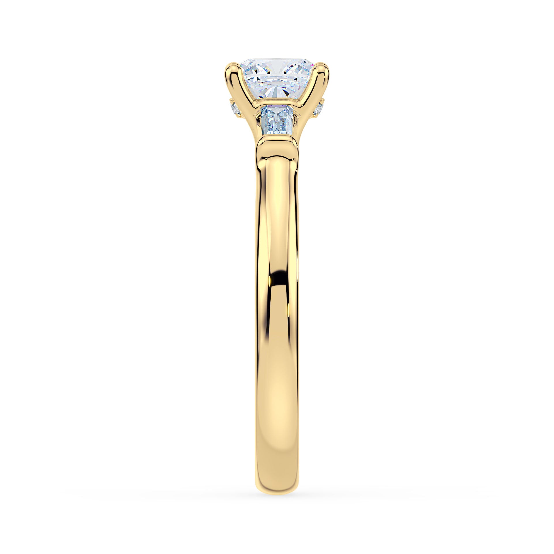 (Royal Asscher Cushion - Yellow)