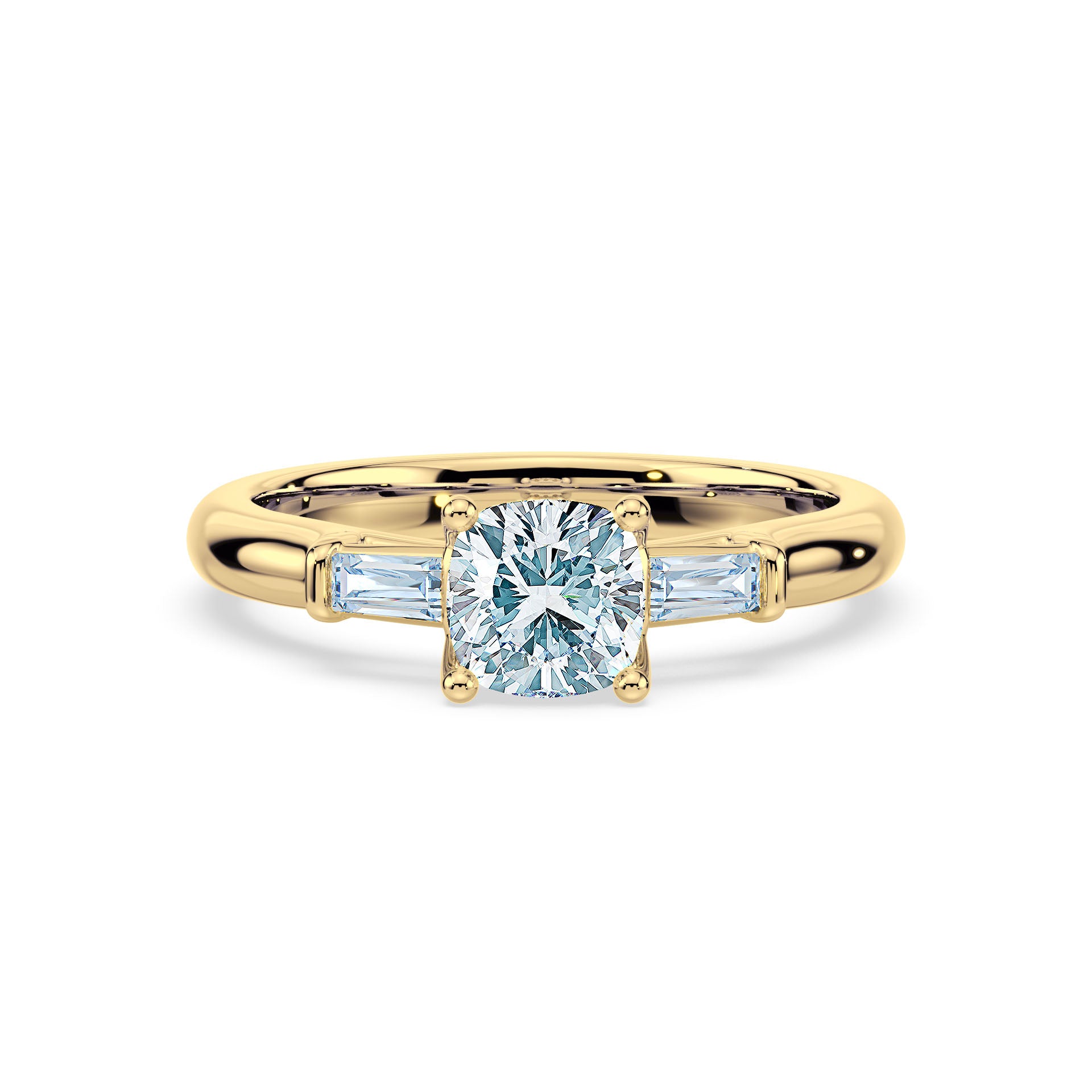 (Royal Asscher Cushion - Yellow)