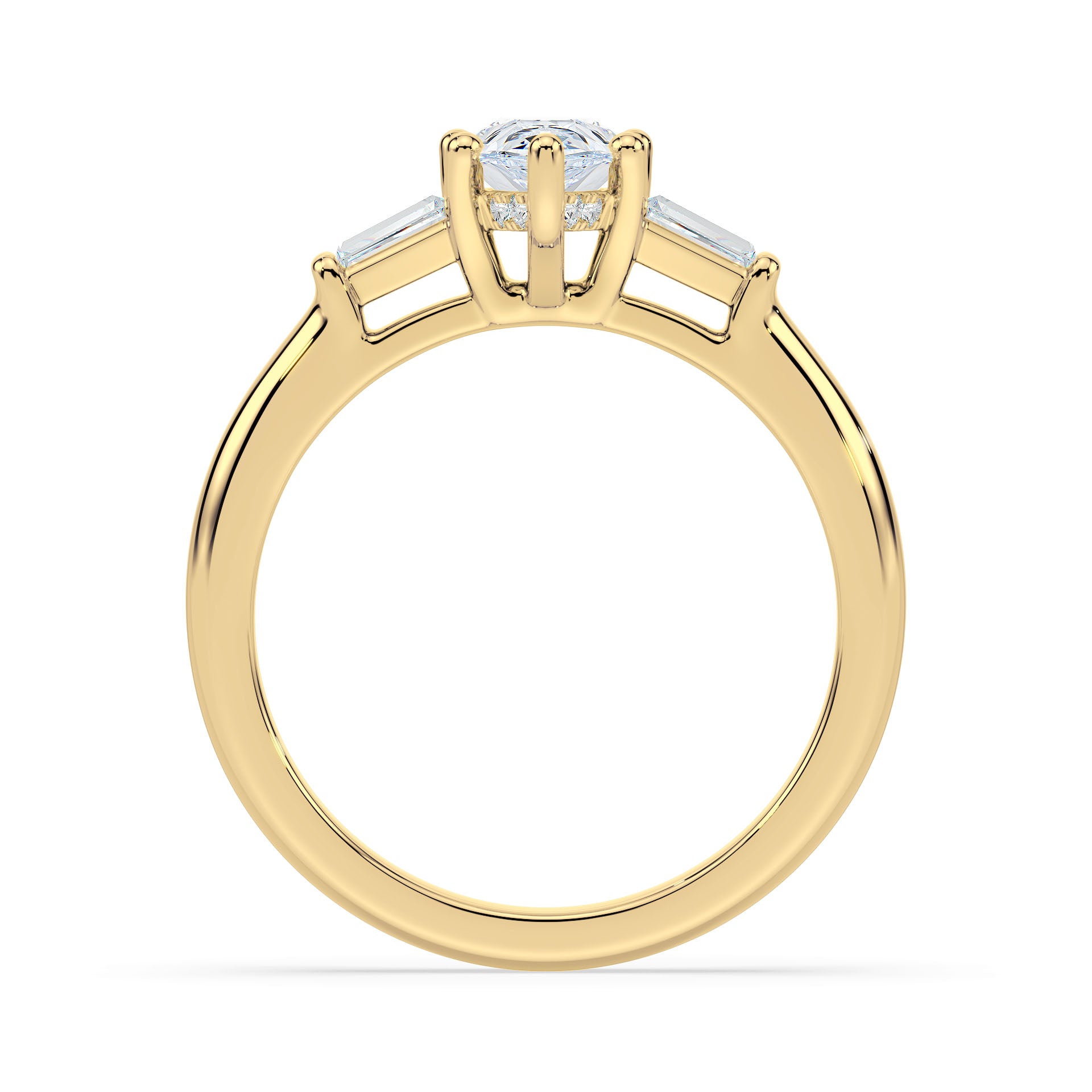 (Royal Asscher Pear - Yellow)