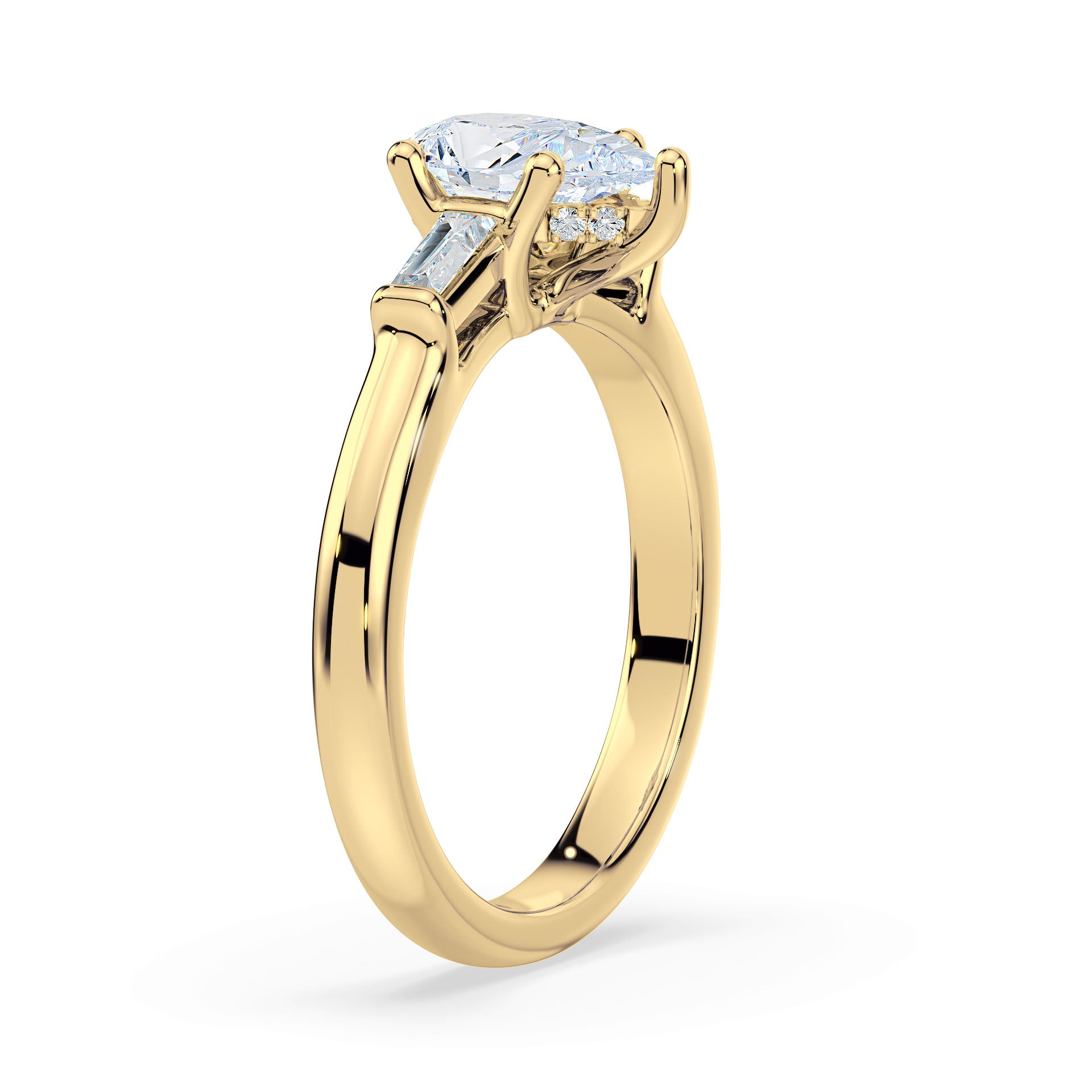 (Royal Asscher Pear - Yellow)