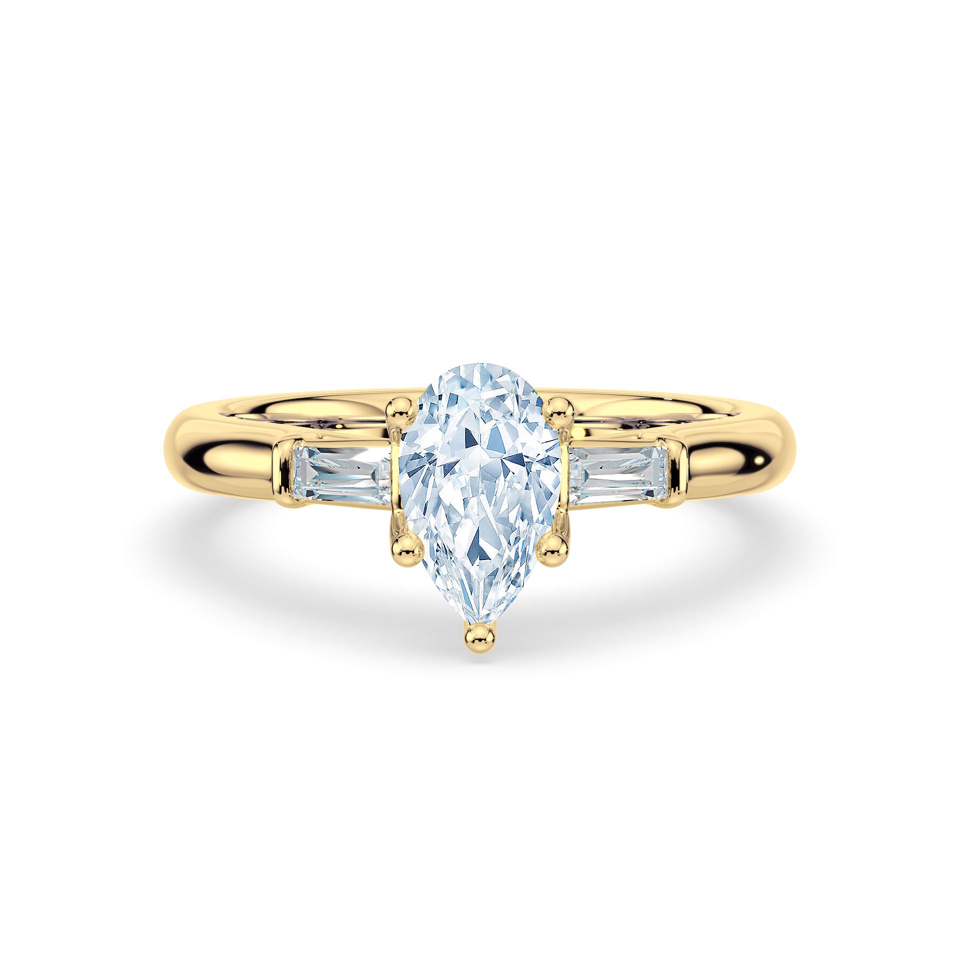 (Royal Asscher Pear - Yellow)