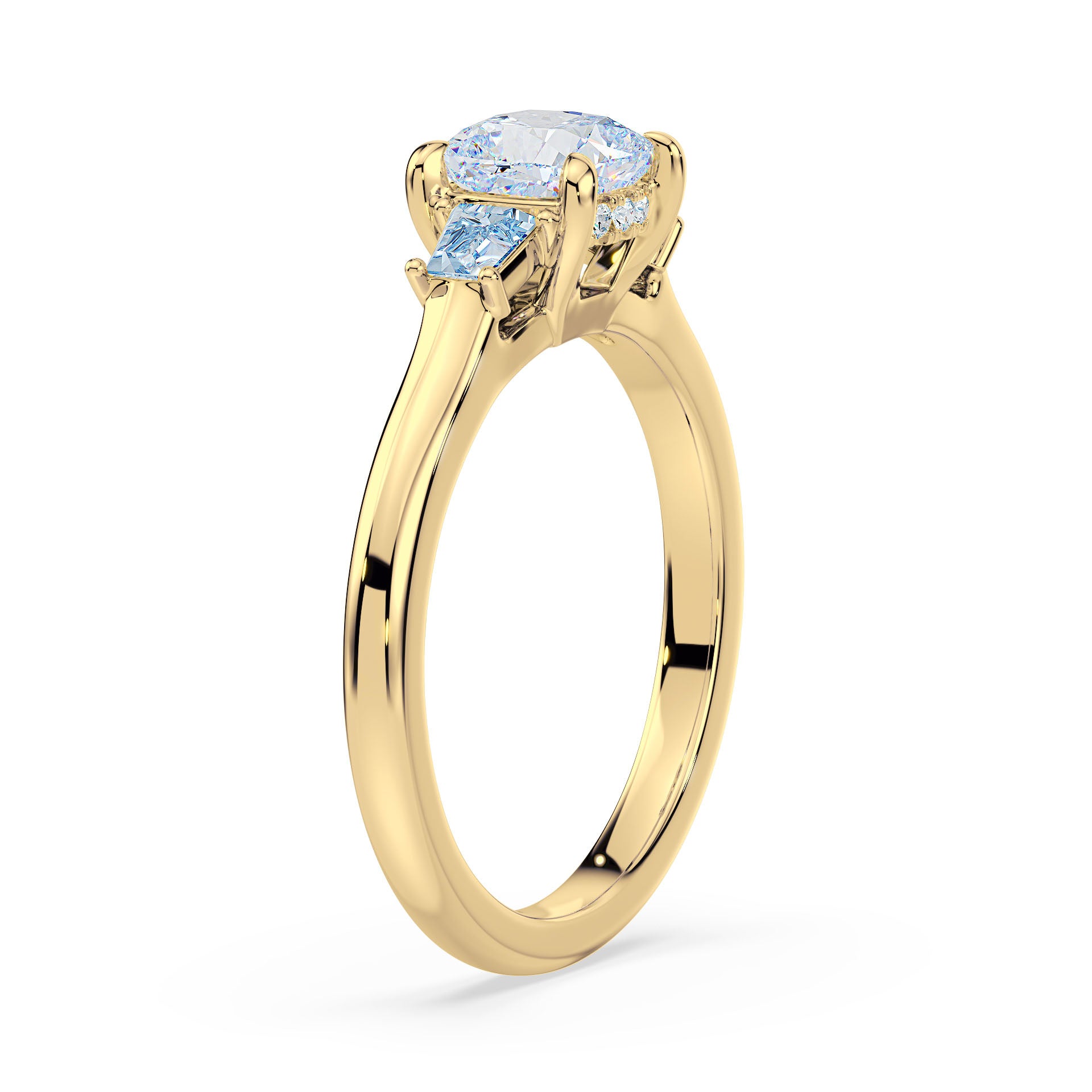 (Royal Asscher Cushion - Yellow)