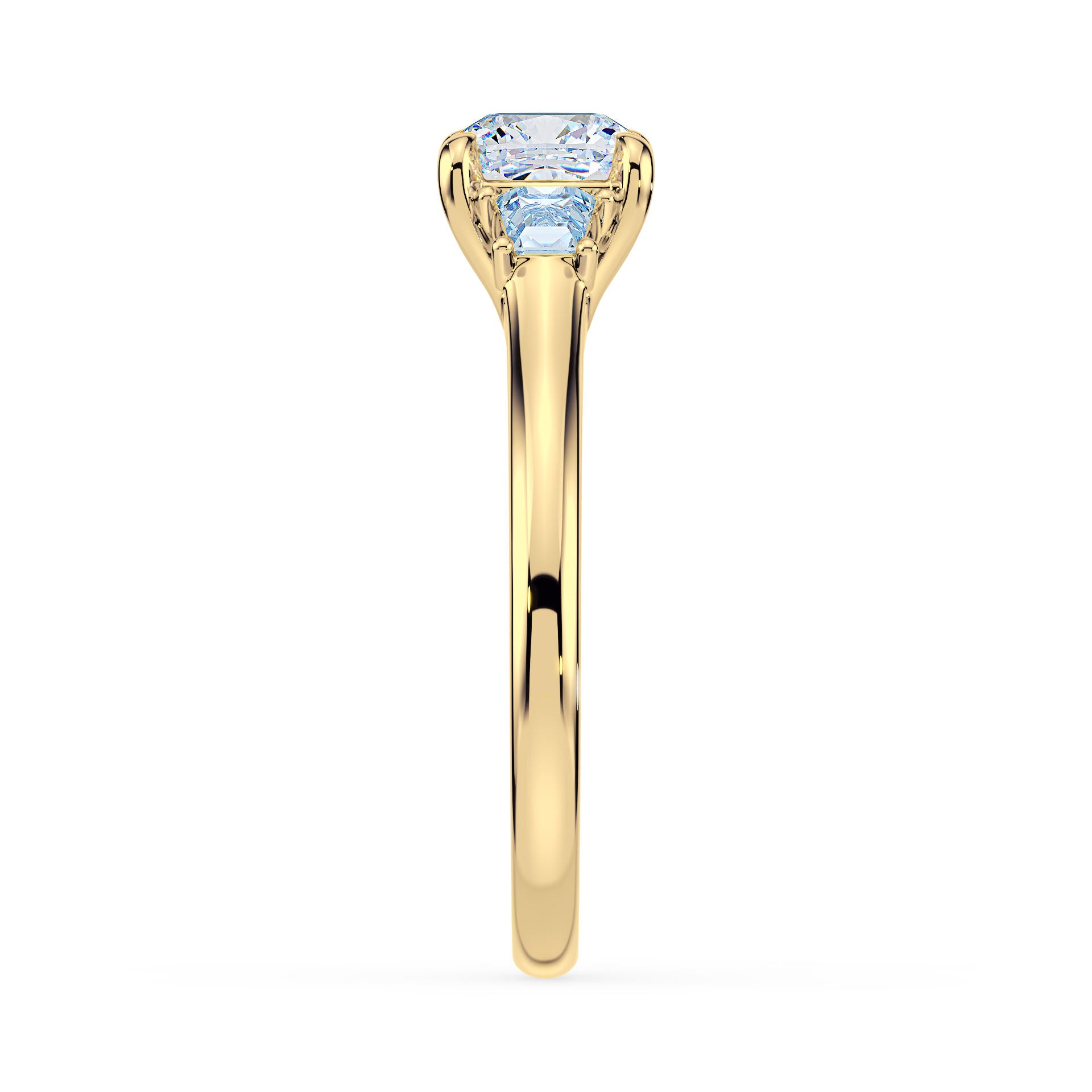 (Royal Asscher Cushion - Yellow)