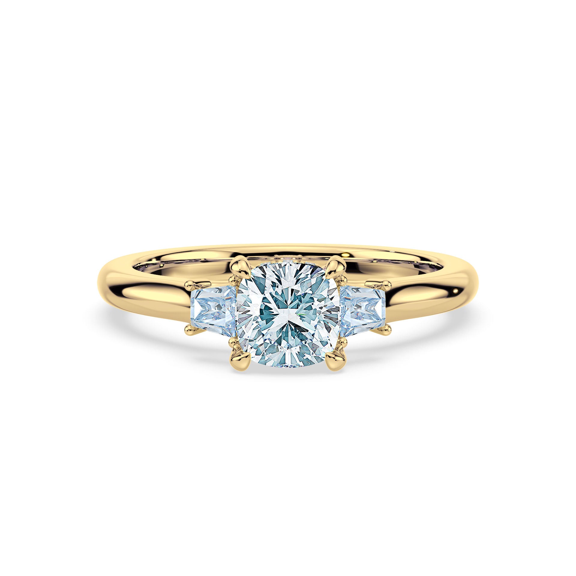 (Royal Asscher Cushion - Yellow)