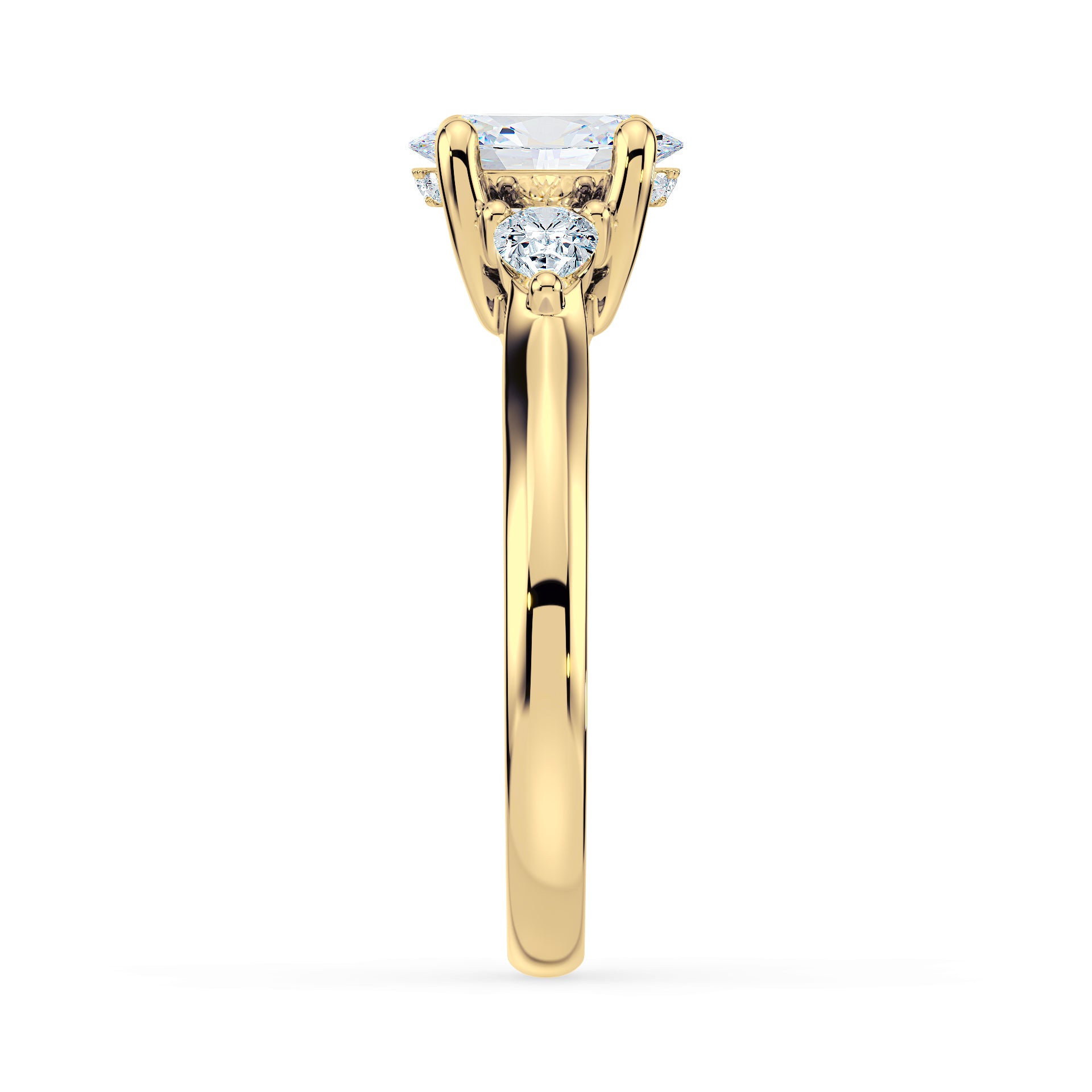 (Royal Asscher Oval - Yellow)