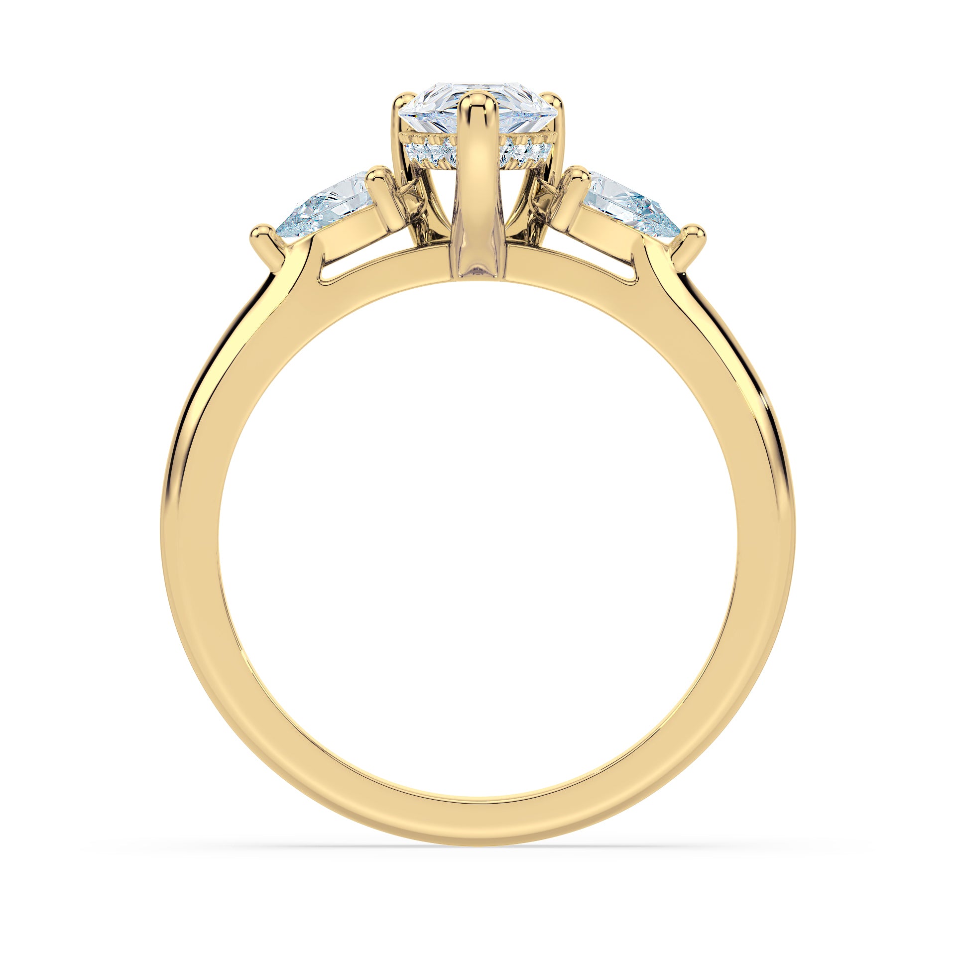 (Royal Asscher Pear - Yellow)