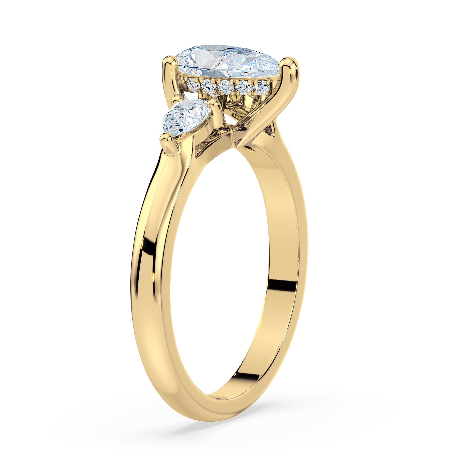 (Royal Asscher Pear - Yellow)