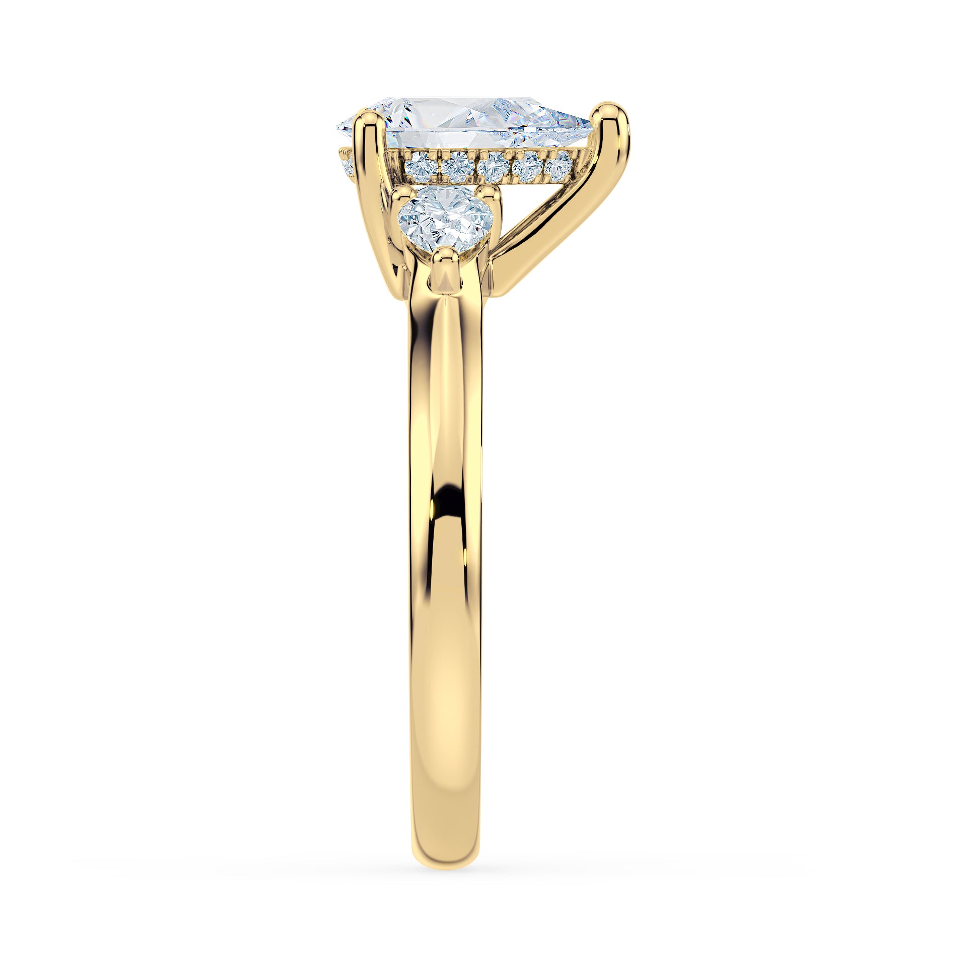 (Royal Asscher Pear - Yellow)