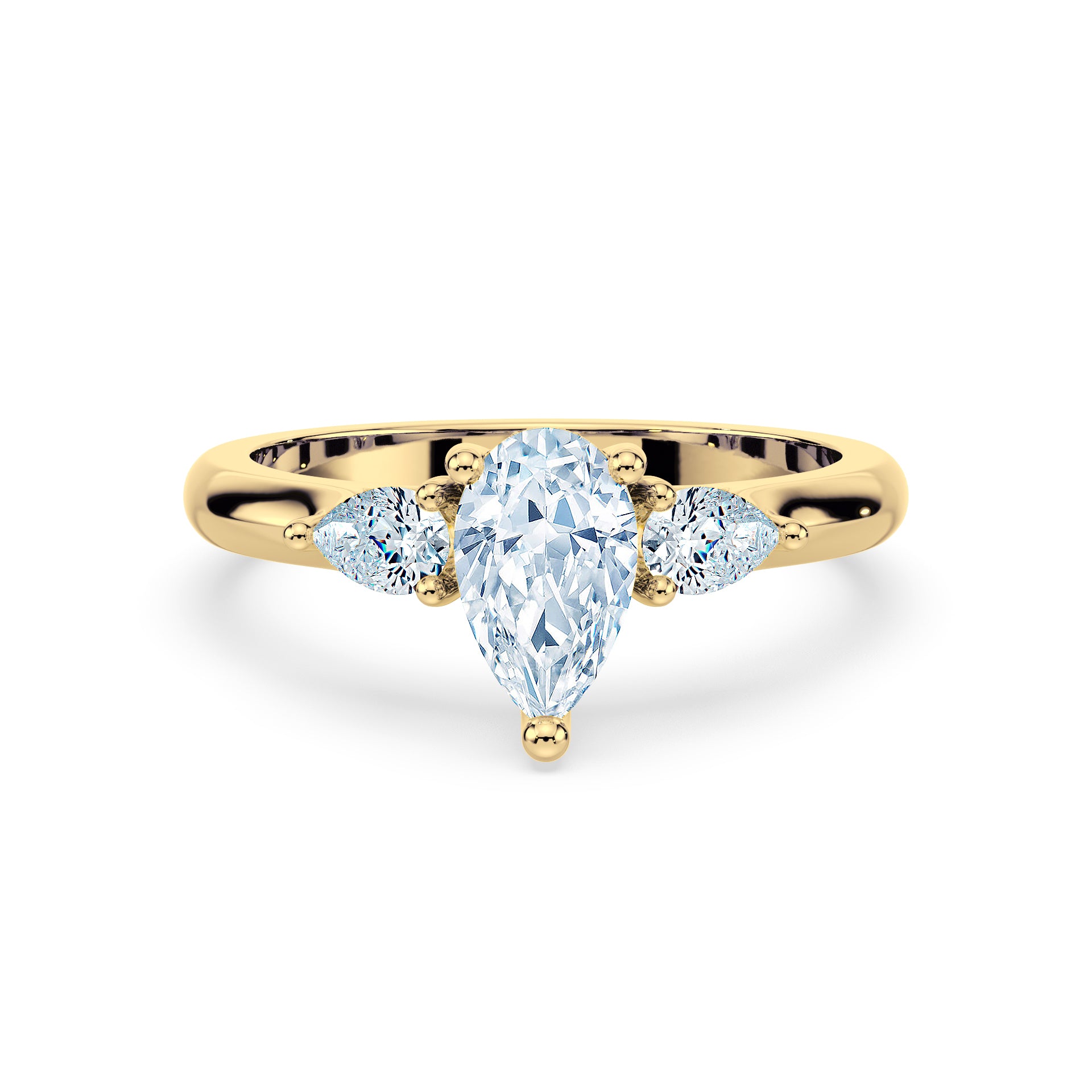 (Royal Asscher Pear - Yellow)