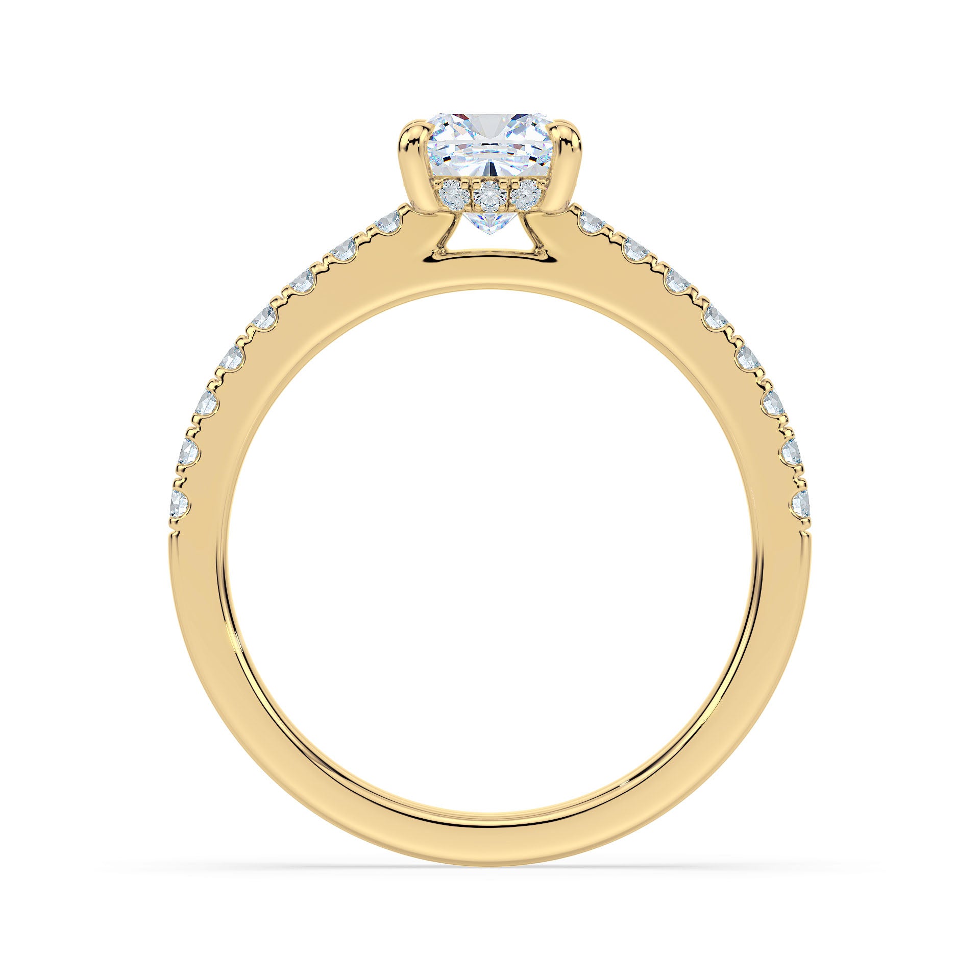 (Royal Asscher Cushion - Yellow)