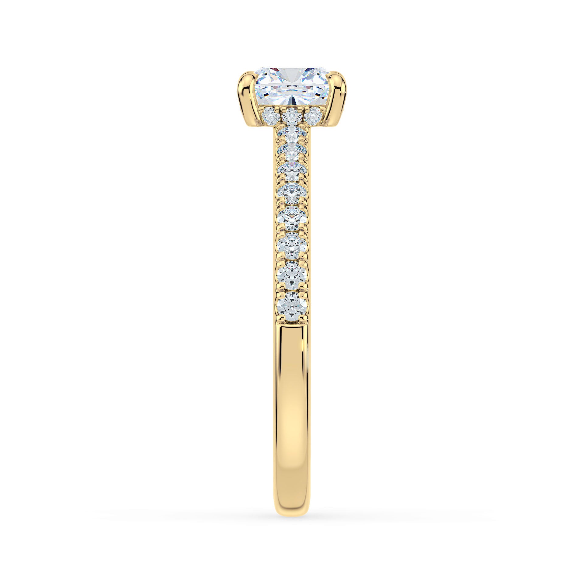 (Royal Asscher Cushion - Yellow)
