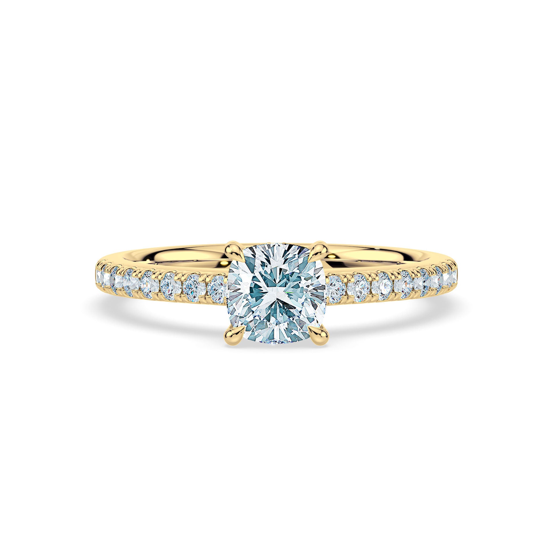 (Royal Asscher Cushion - Yellow)