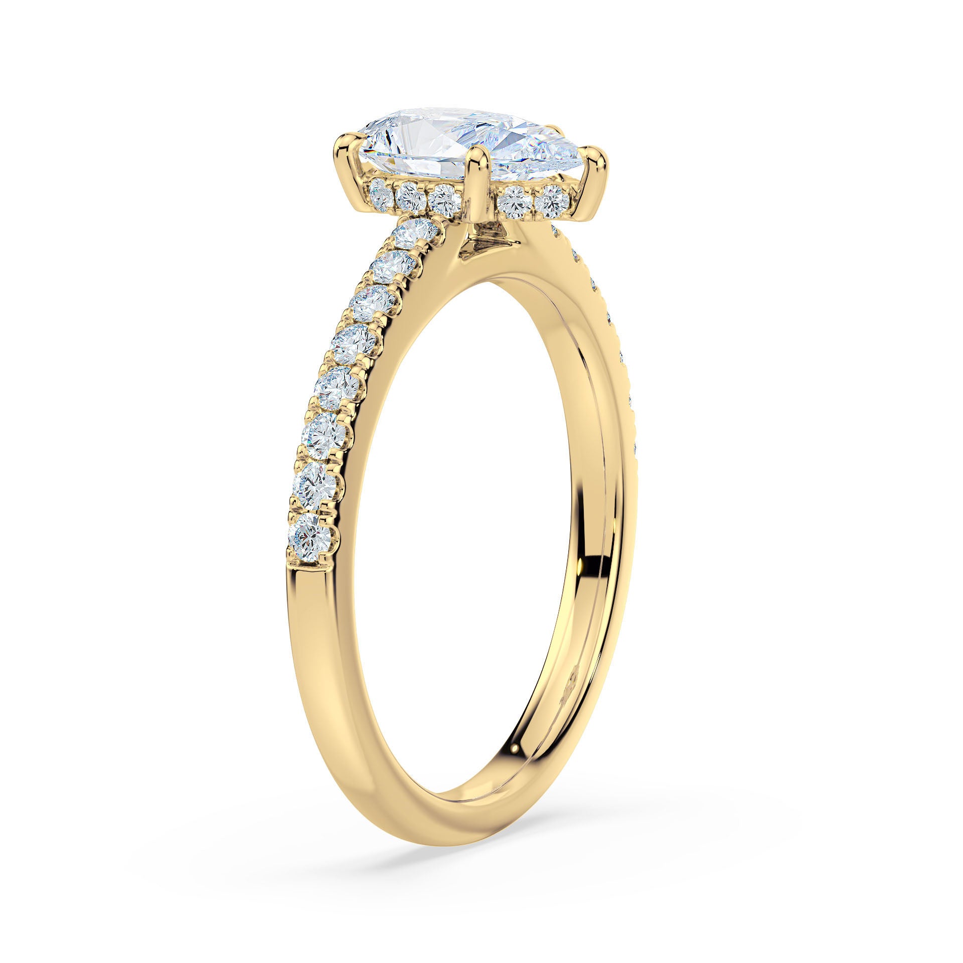 (Royal Asscher Pear - Yellow)