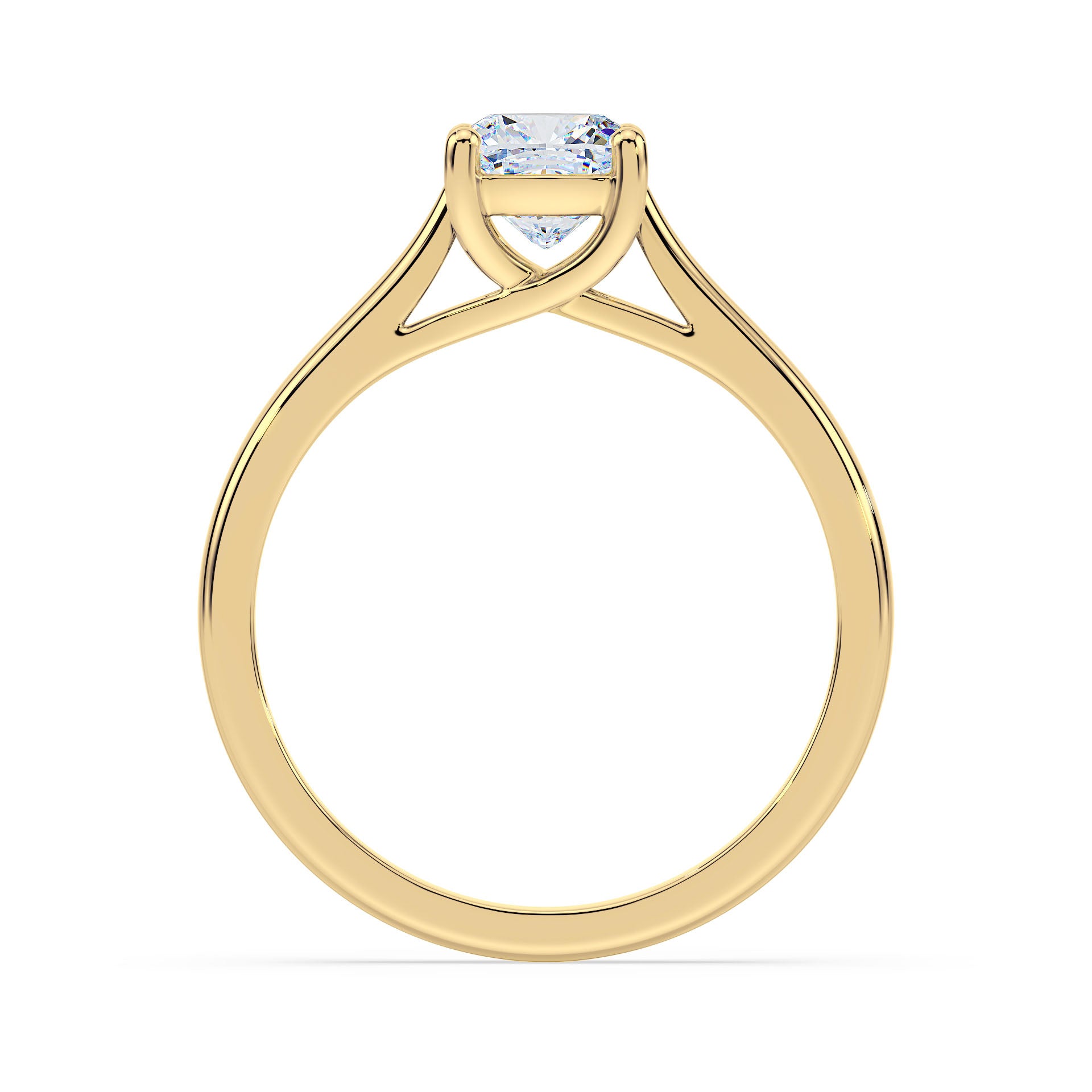 (Royal Asscher Cushion - Yellow)