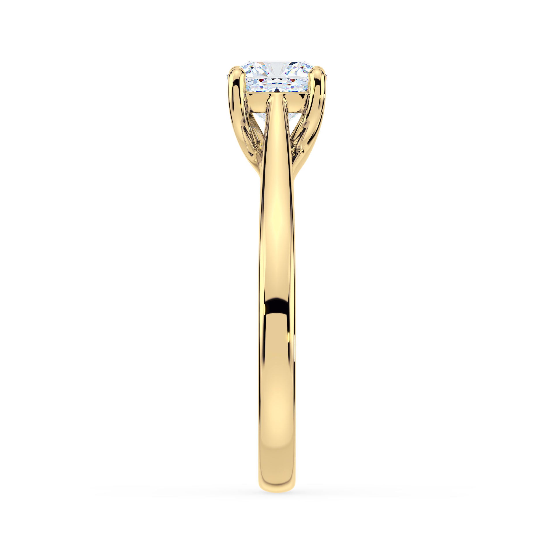 (Royal Asscher Cushion - Yellow)
