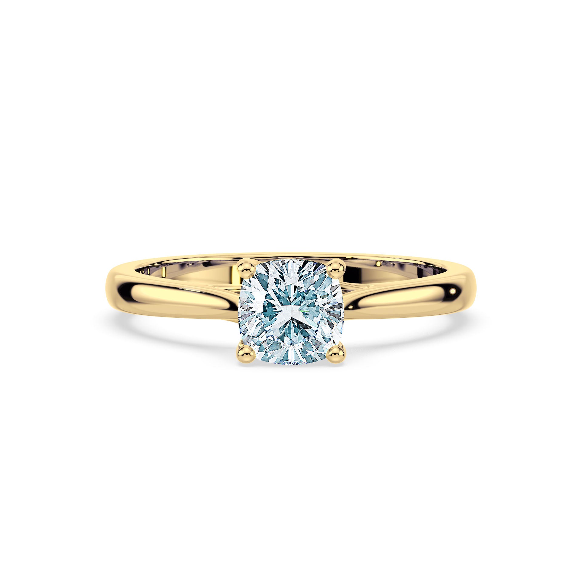 (Royal Asscher Cushion - Yellow)