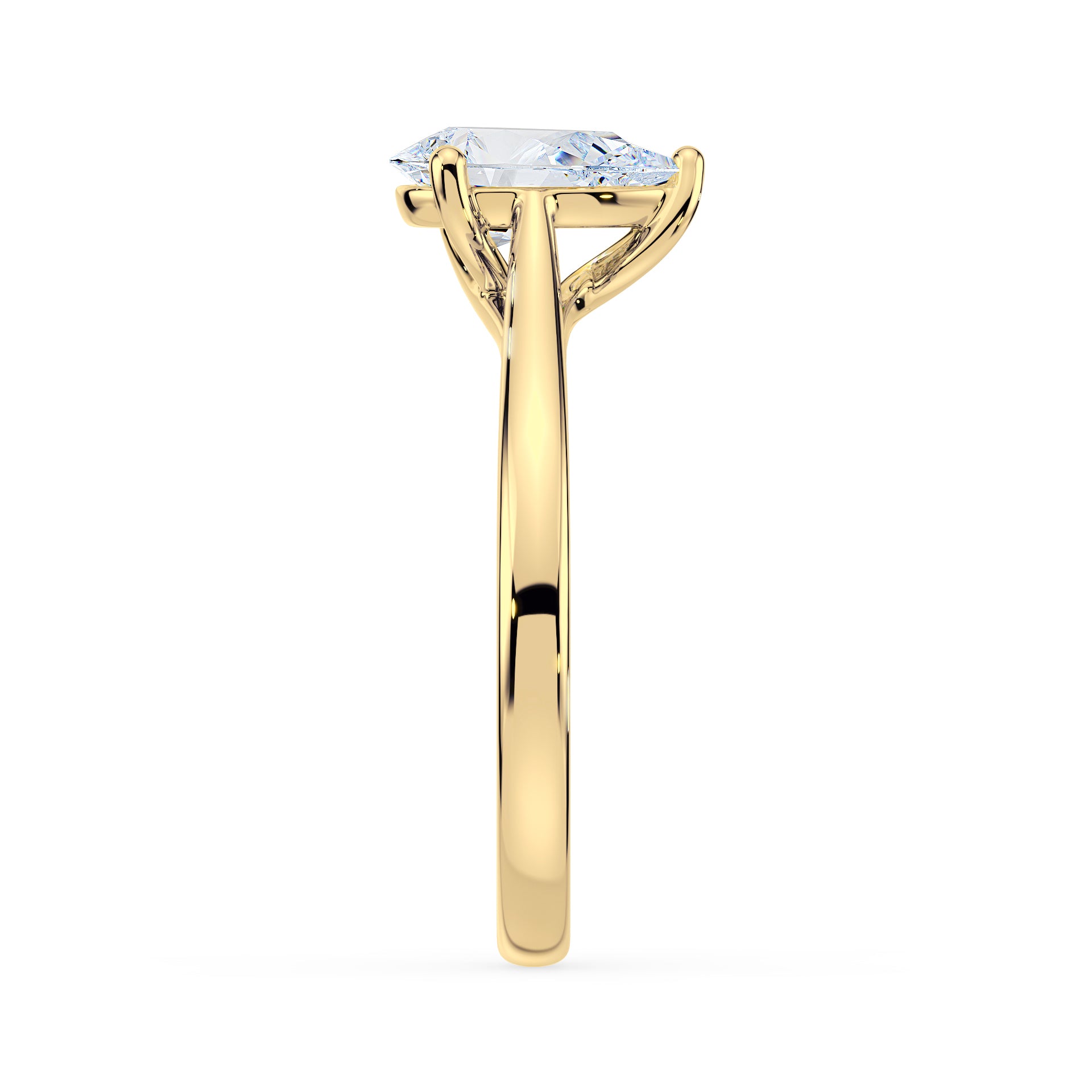 (Royal Asscher Pear - Yellow)