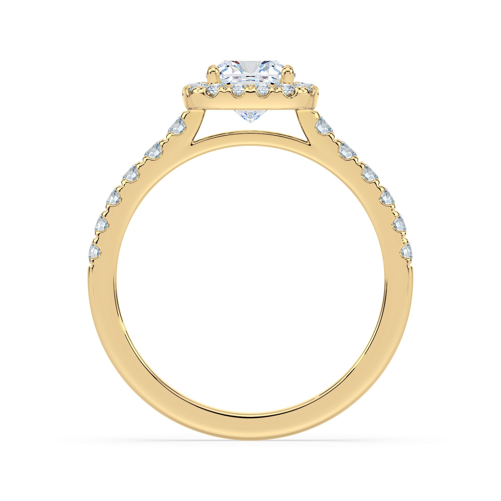 (Royal Asscher Cushion - Yellow)