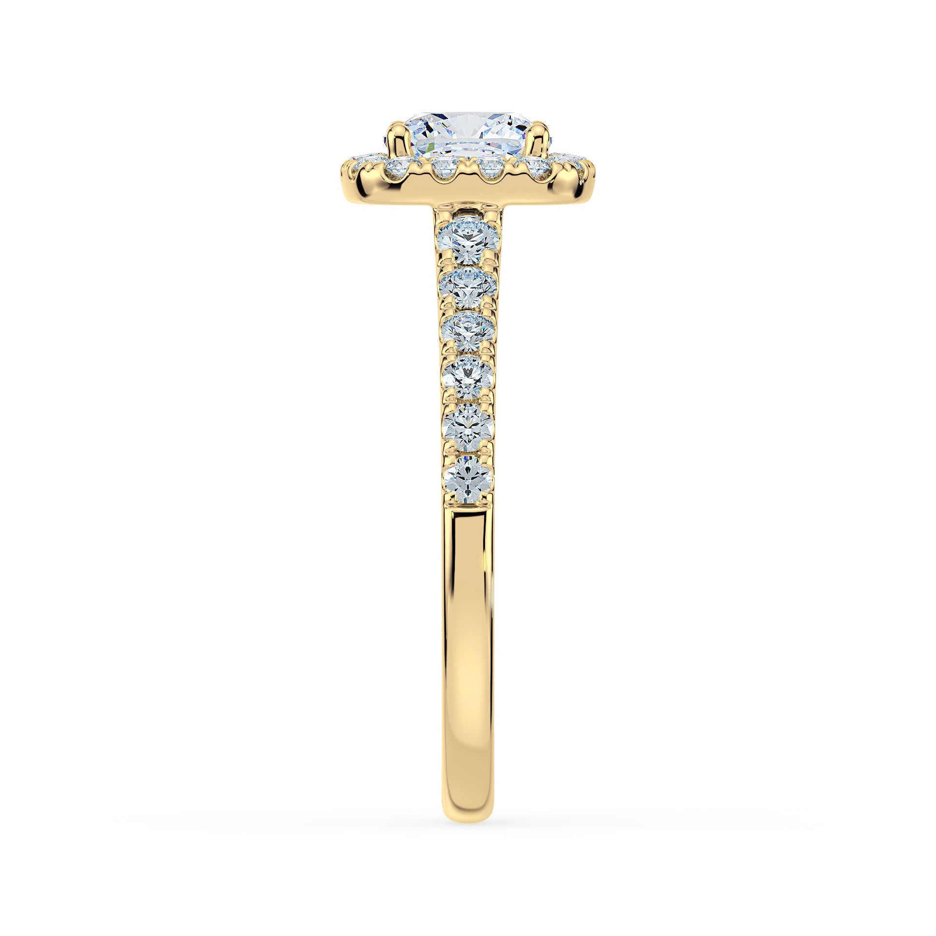 (Royal Asscher Cushion - Yellow)
