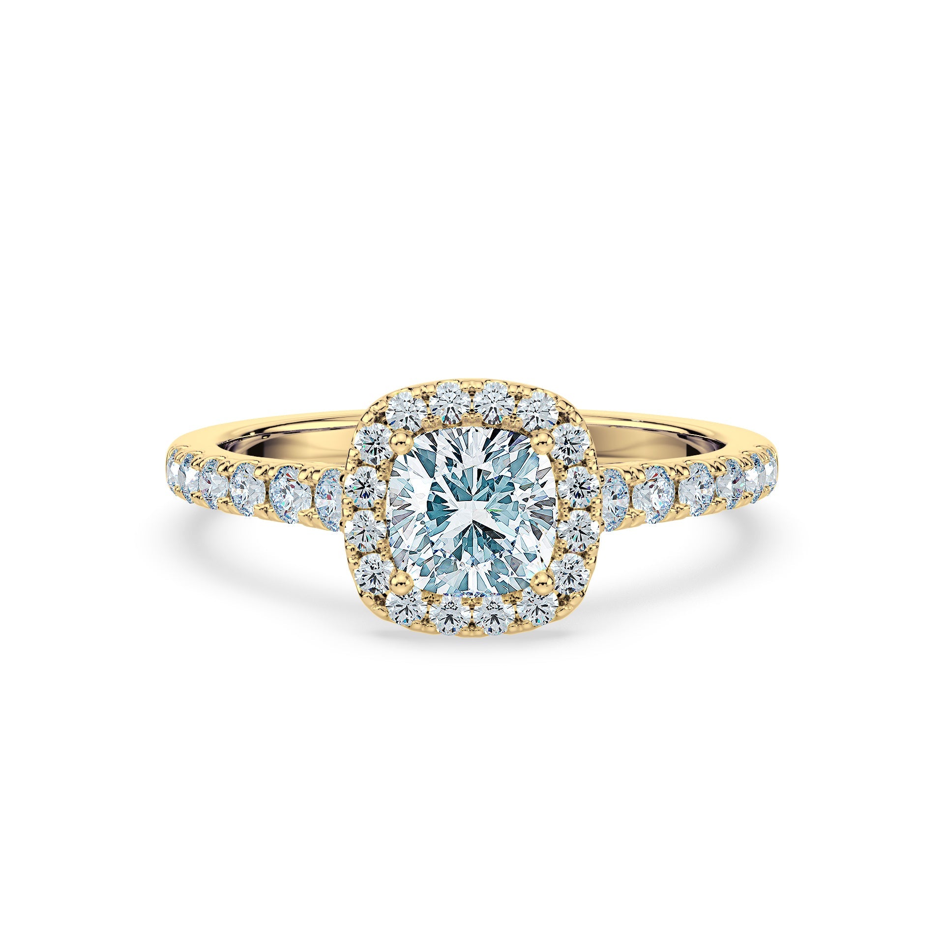 (Royal Asscher Cushion - Yellow)