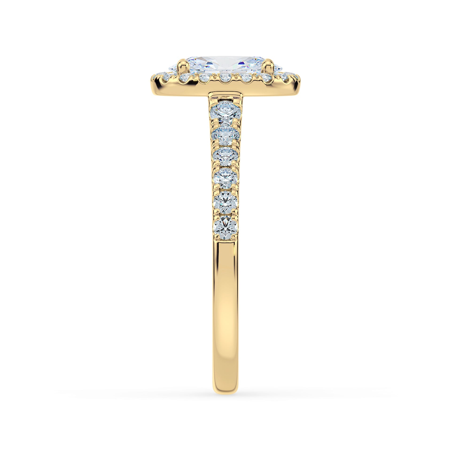 (Royal Asscher Oval - Yellow)
