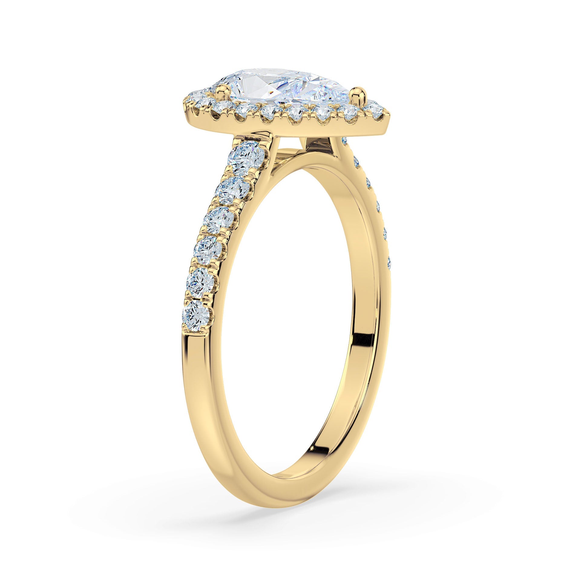 (Royal Asscher Pear - Yellow)