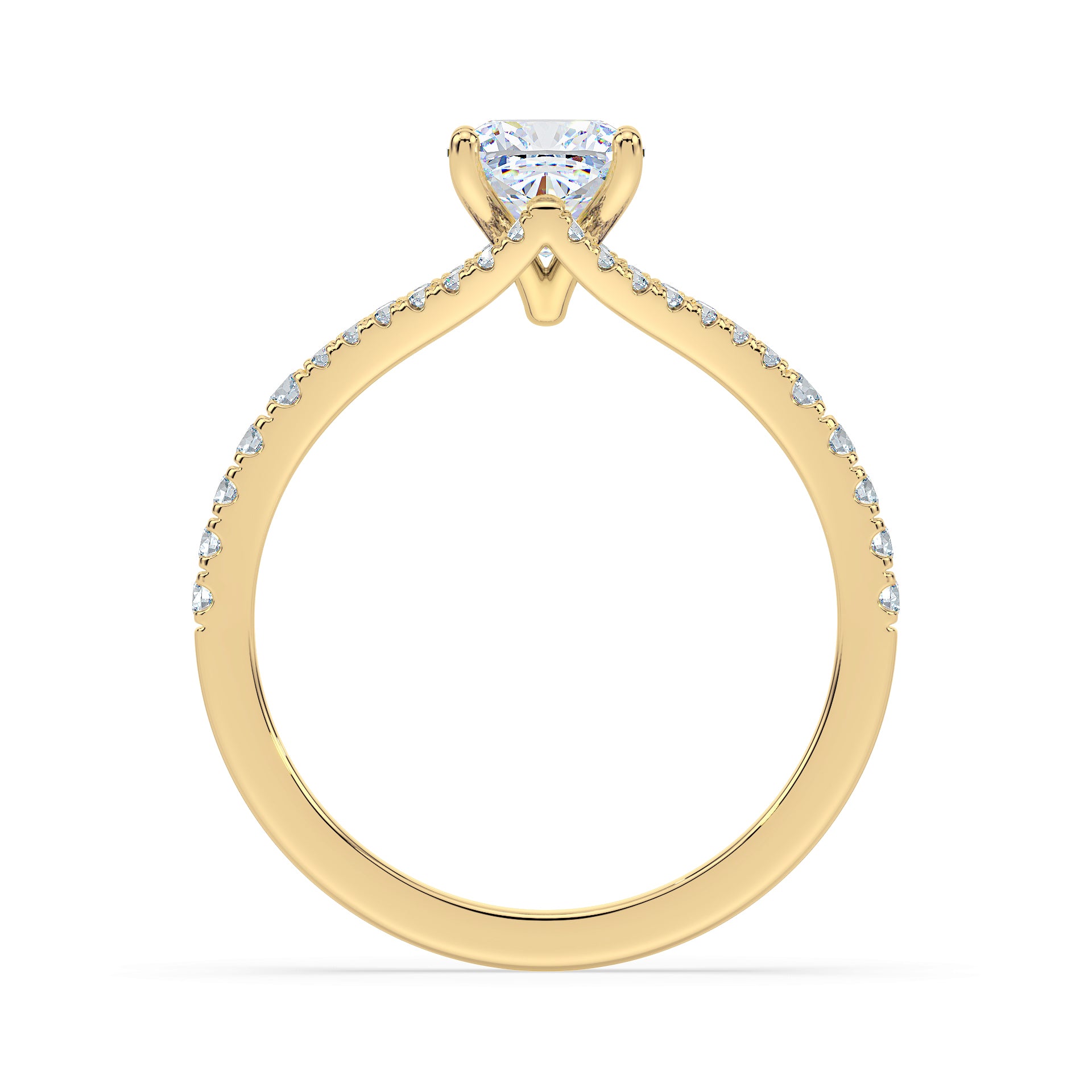 (Royal Asscher Cushion - Yellow)
