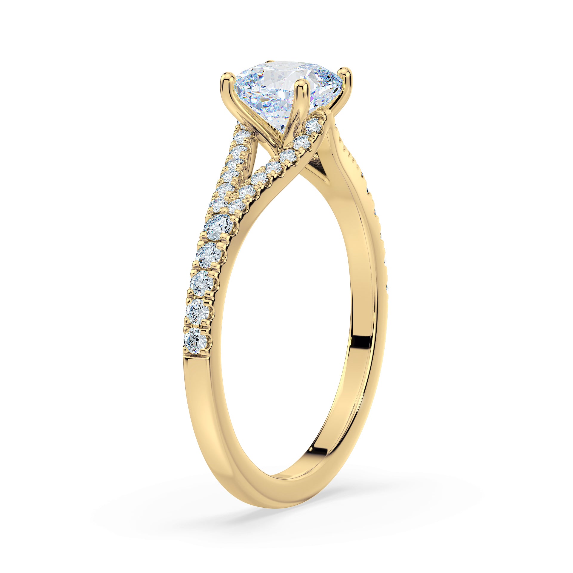 (Royal Asscher Cushion - Yellow)