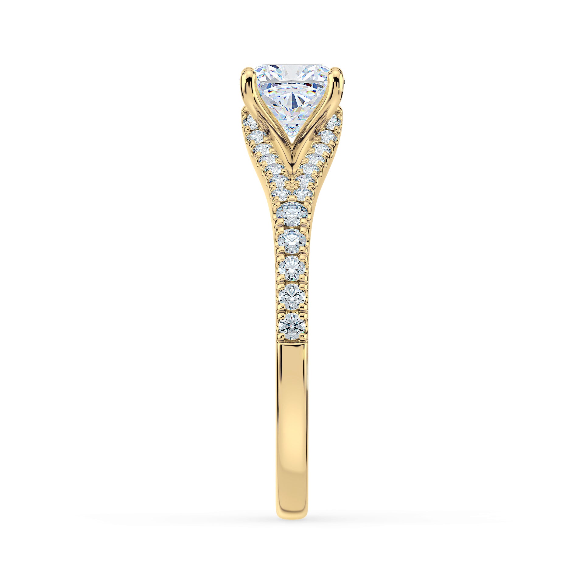 (Royal Asscher Cushion - Yellow)